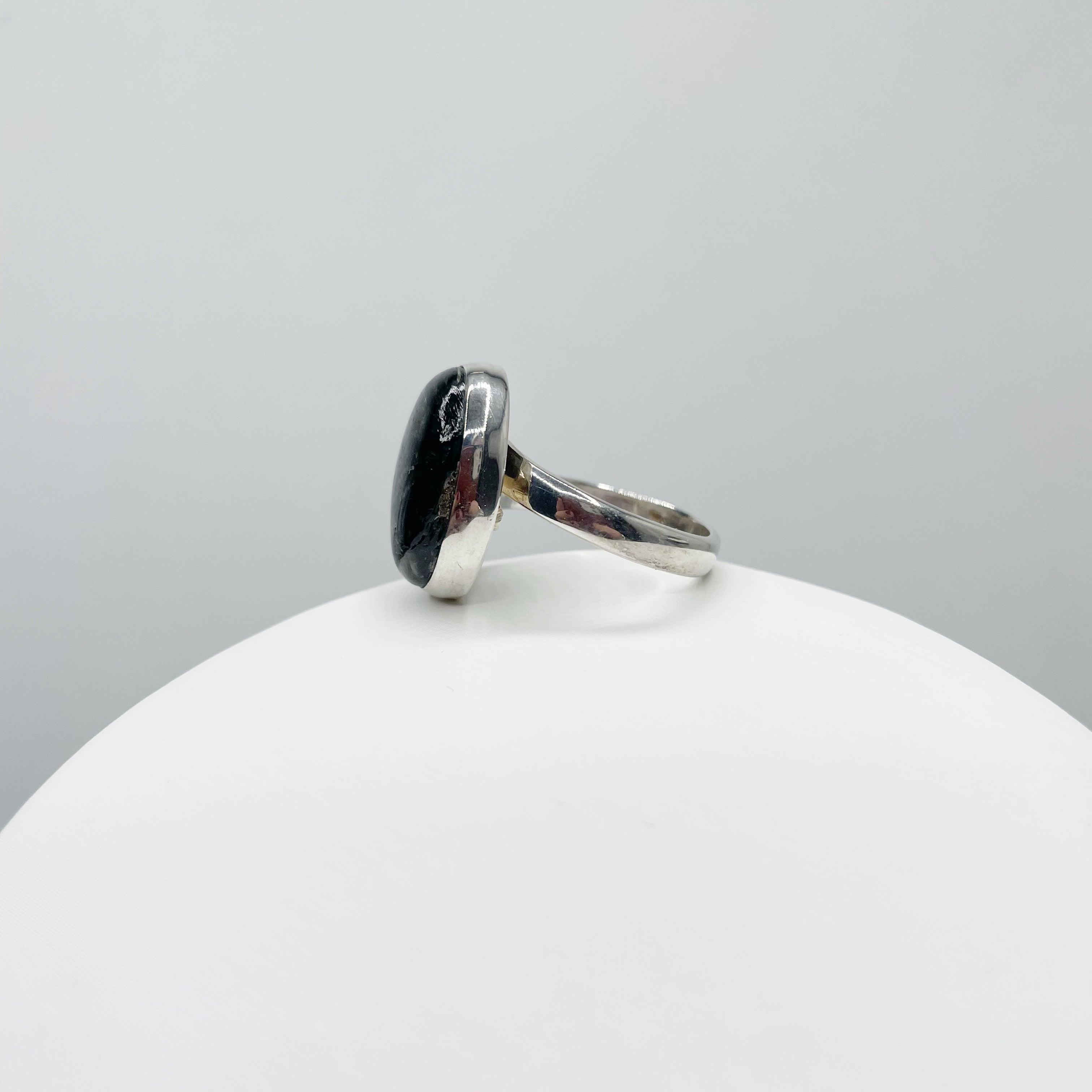 Anello Serafinite nera - Argento 925