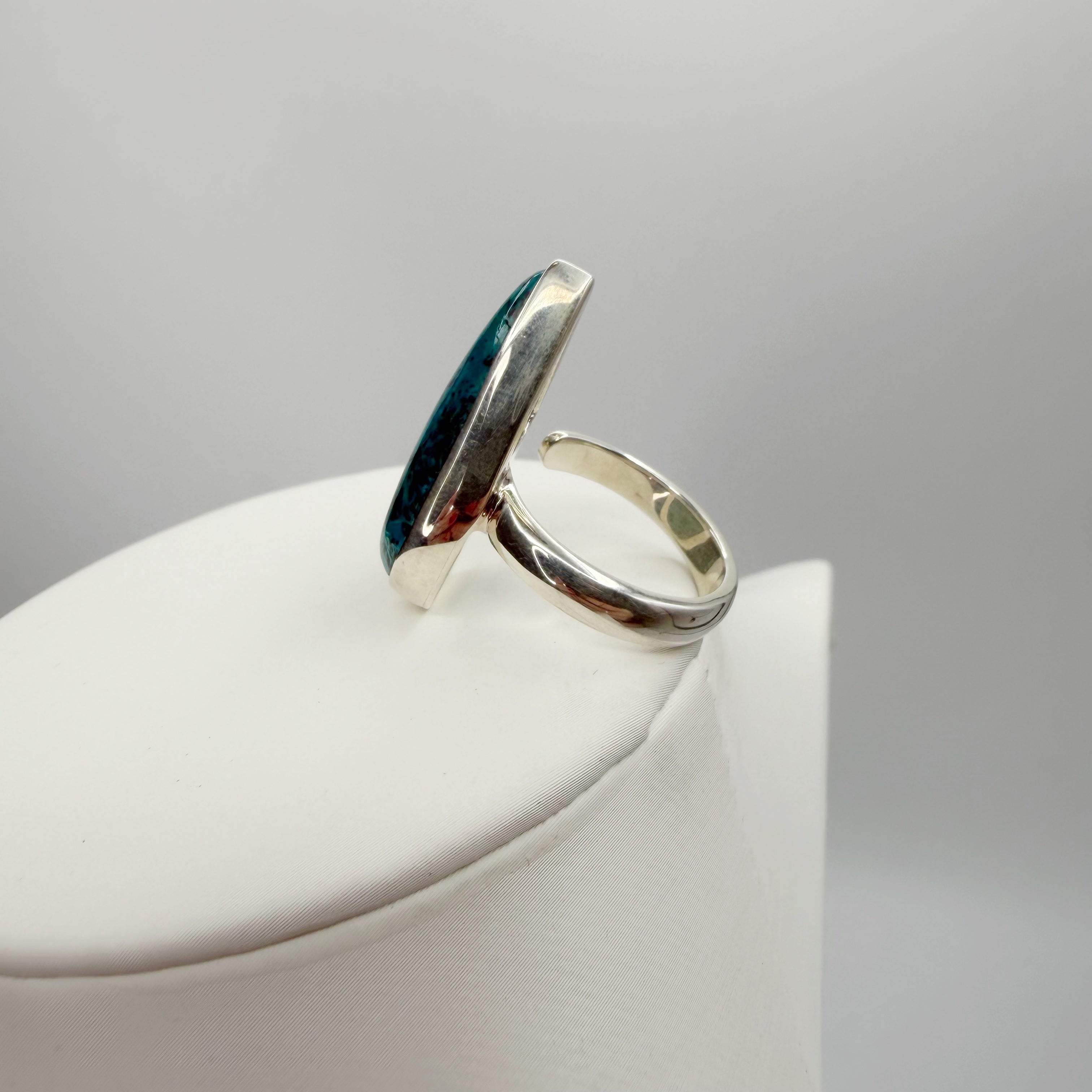 Anello Shattuckite e Argento 925 - a Goccia