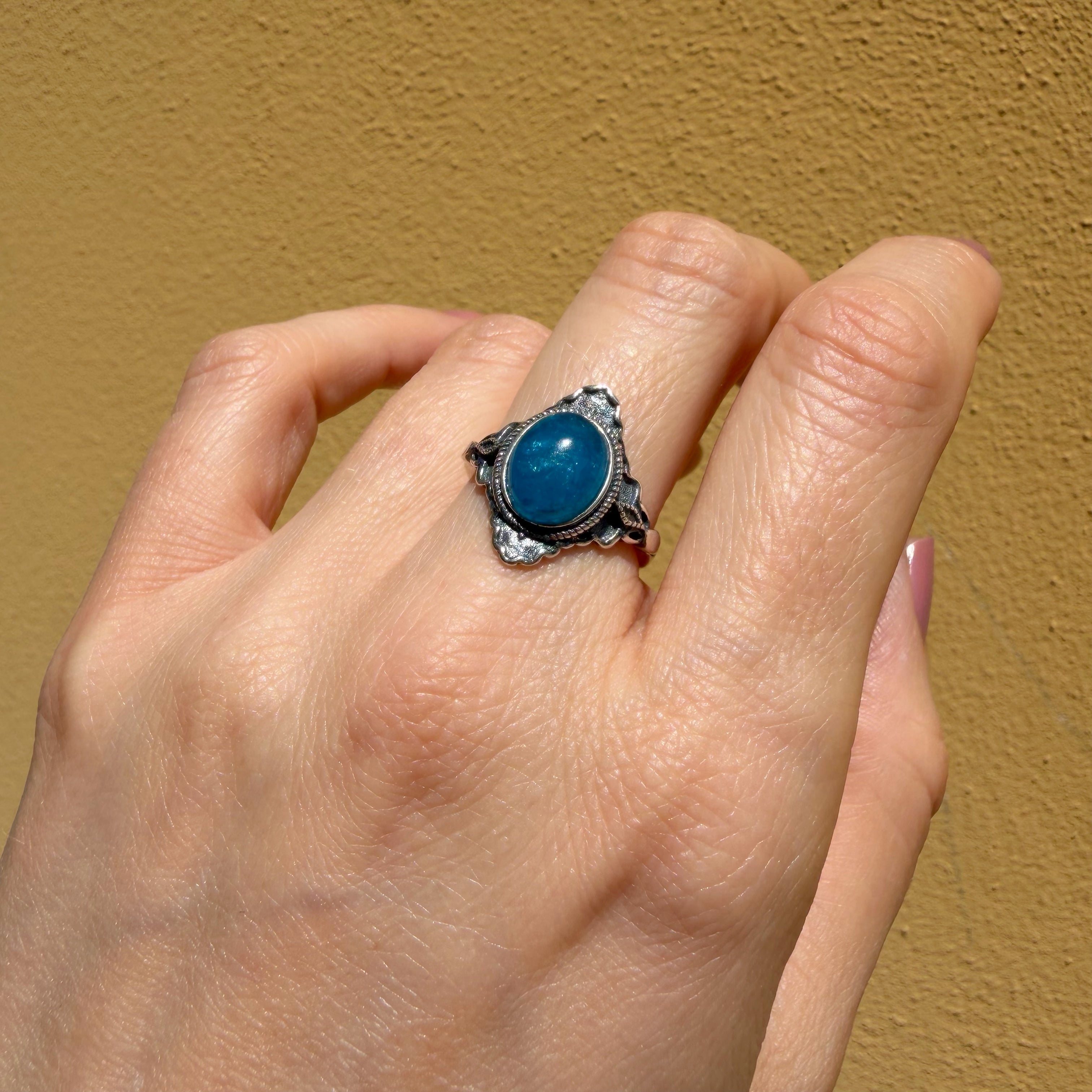 Anello Diadema Apatite e Argento 925