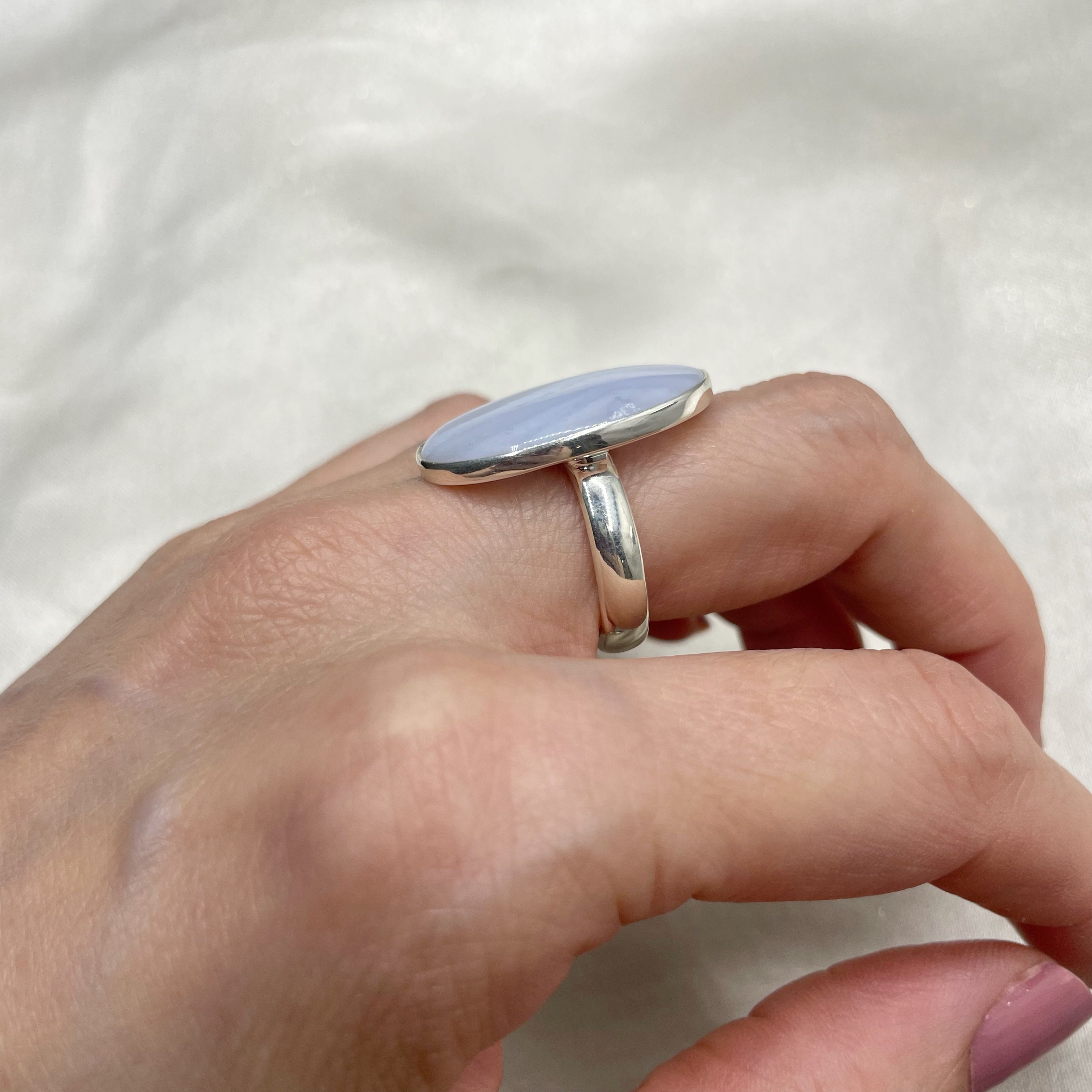 Anello Calcedonio e Argento 925