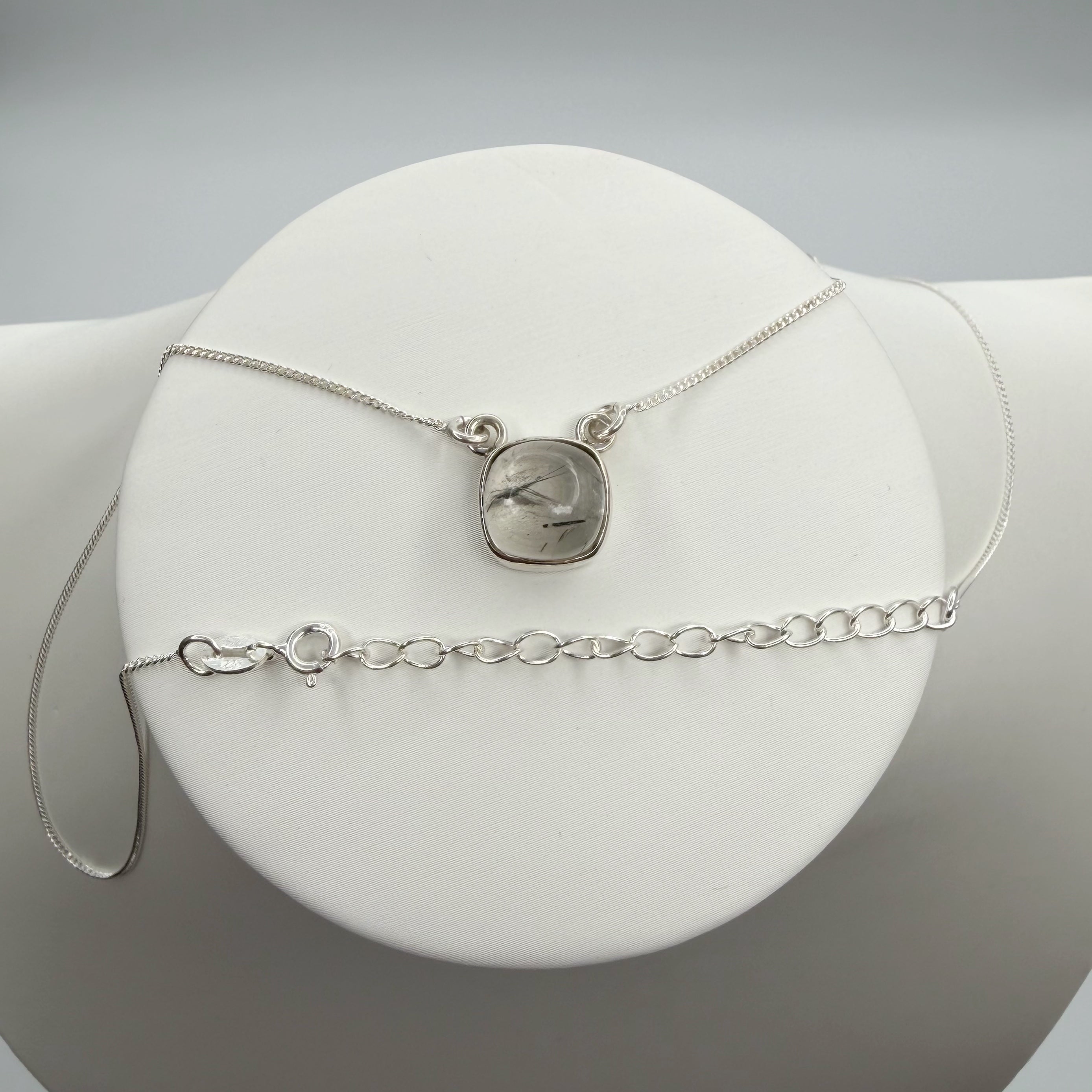Collana Quarzo Tormalinato - Argento 925