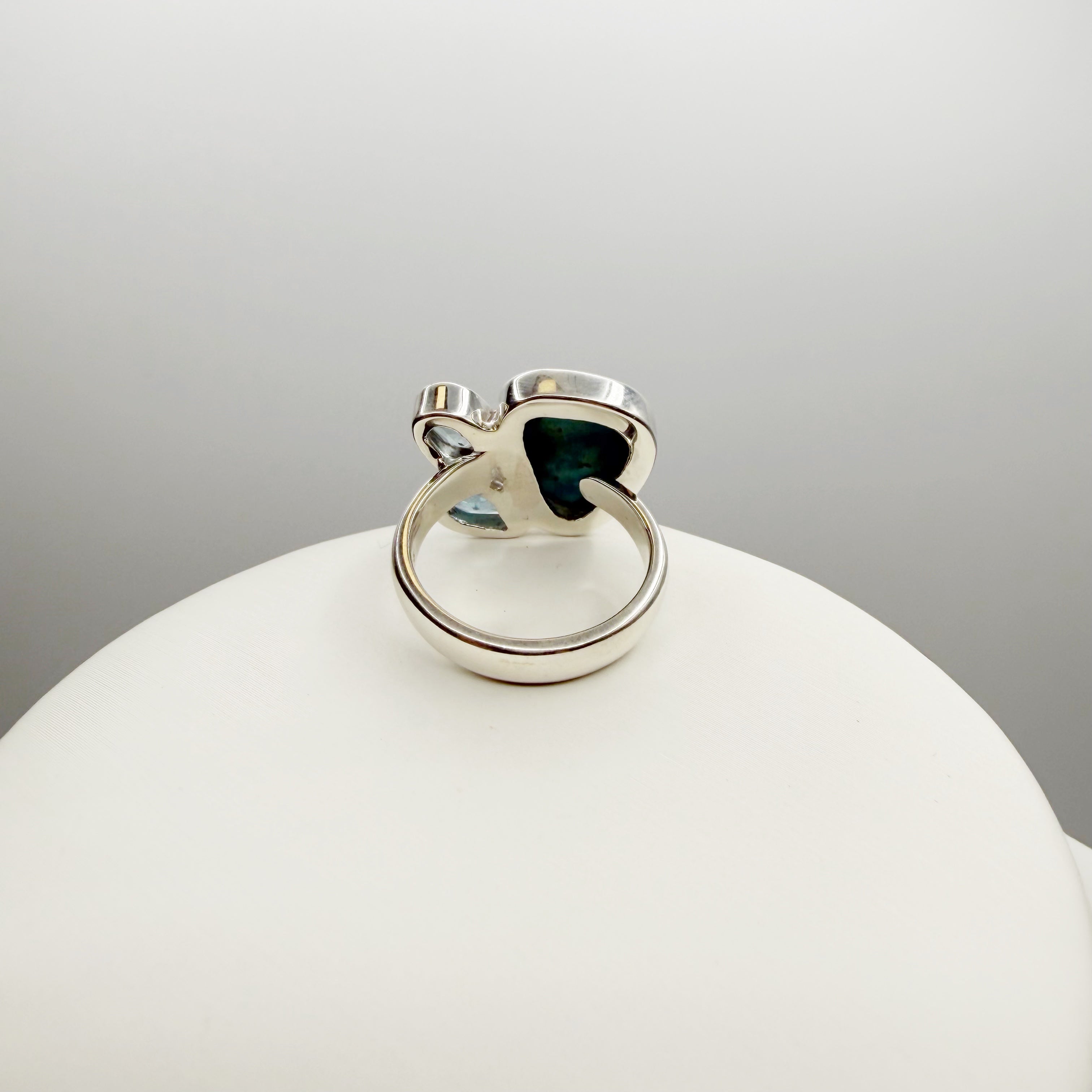 Anello Turchese Naturale e Topazio - Argento 925