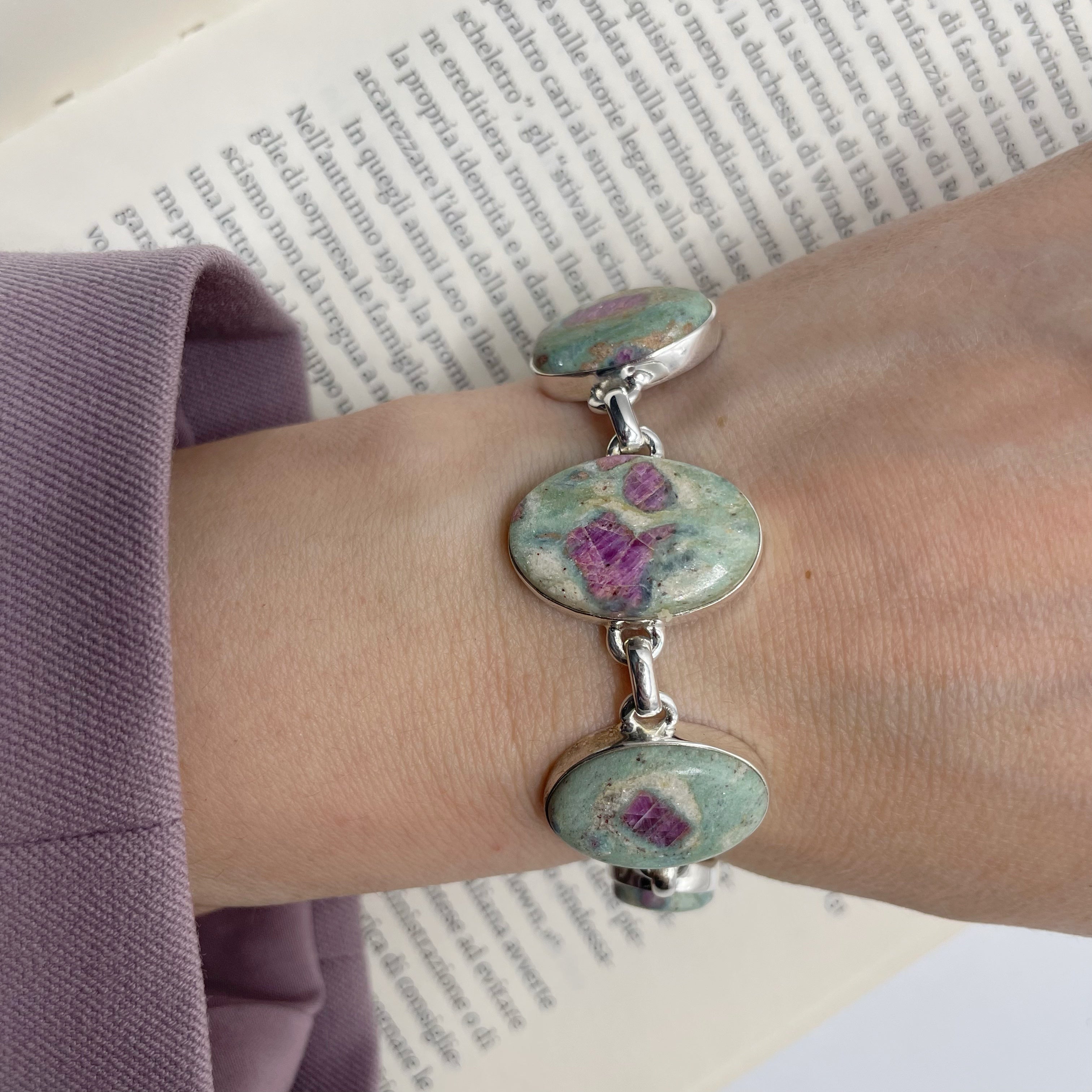 Bracciale Rubino in Fuchsite - Argento 925