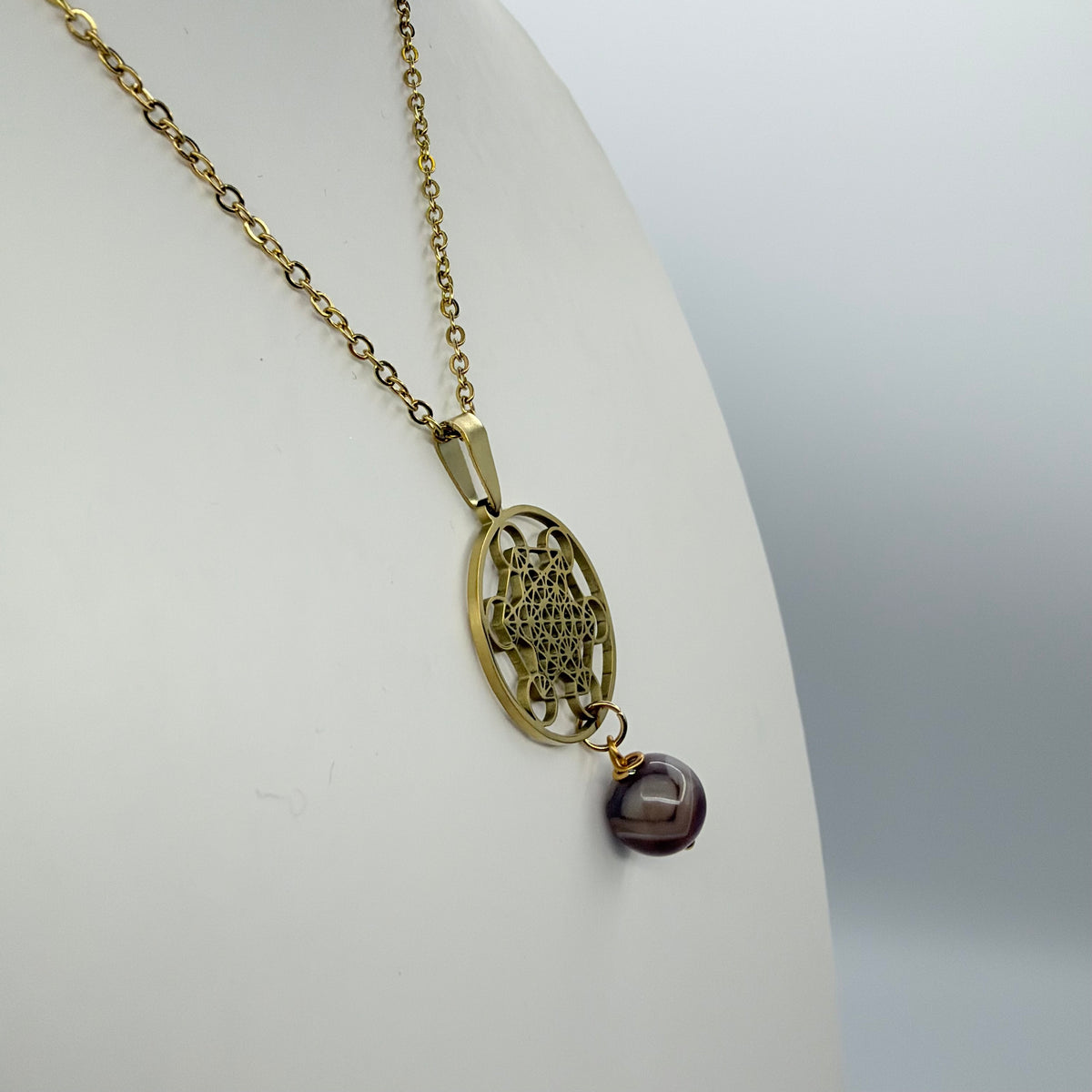Collana Occhio di Shiva e Cubo di Metatron - GOLD