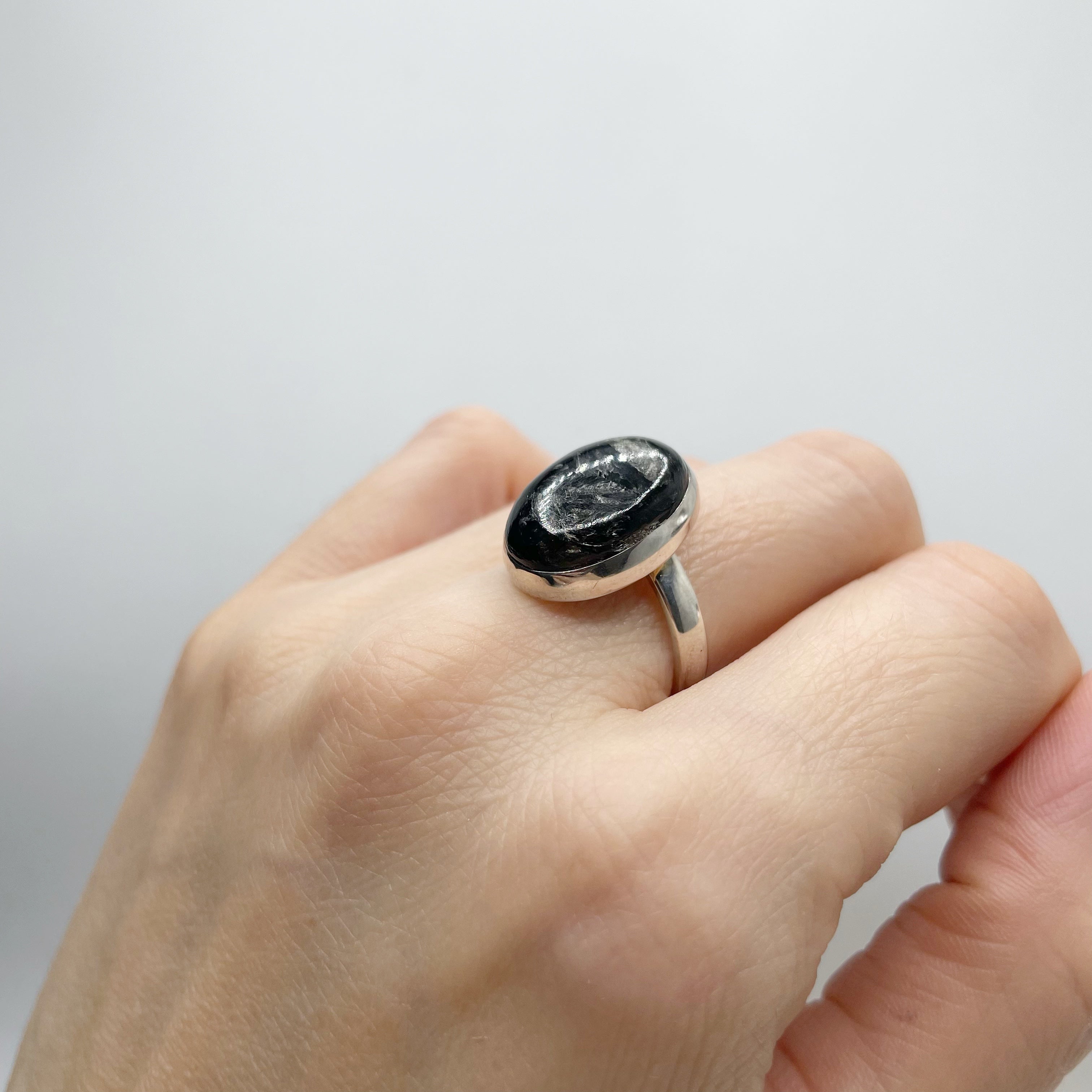 Anello Serafinite nera - Argento 925