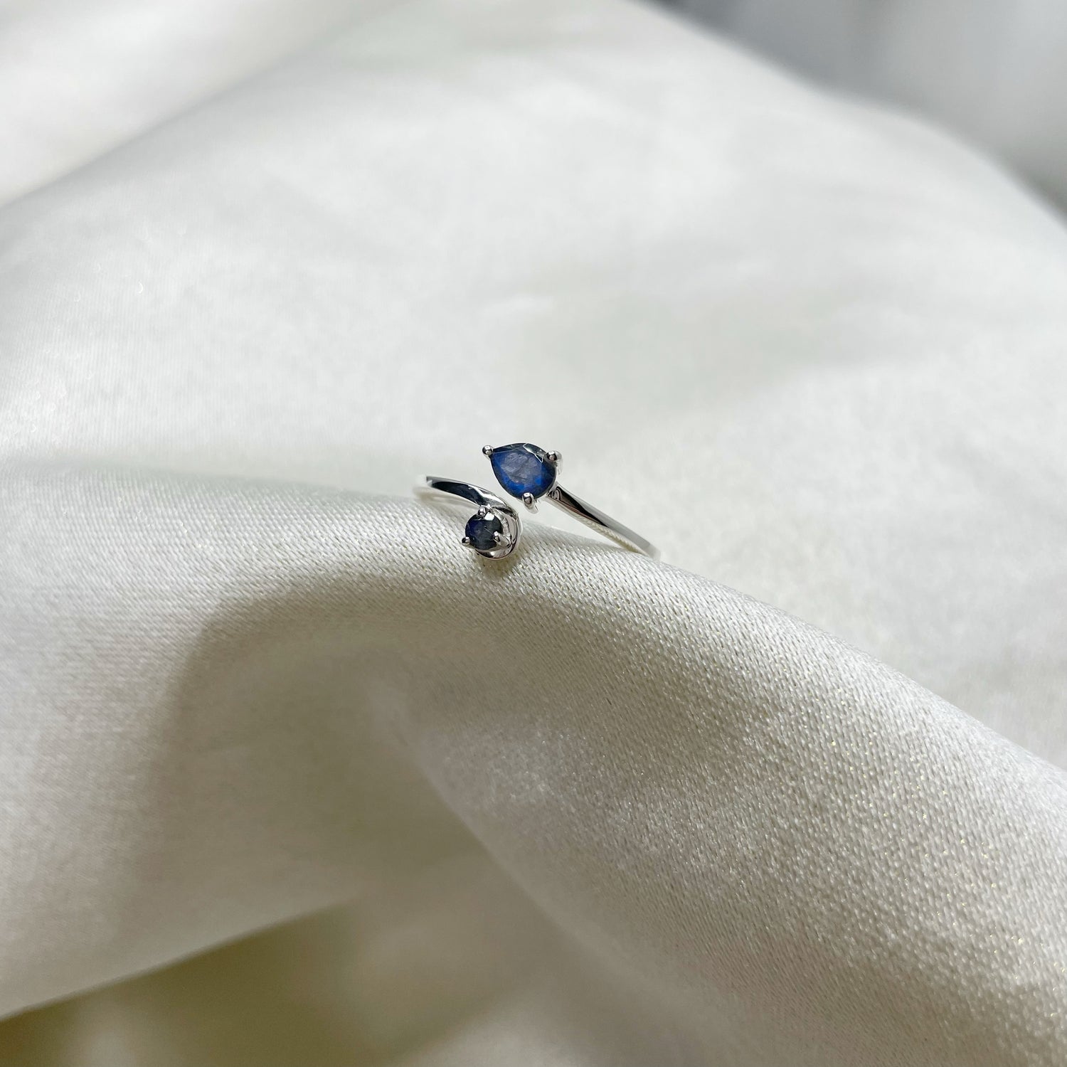 Anello Intreccio Labradorite - Argento 925