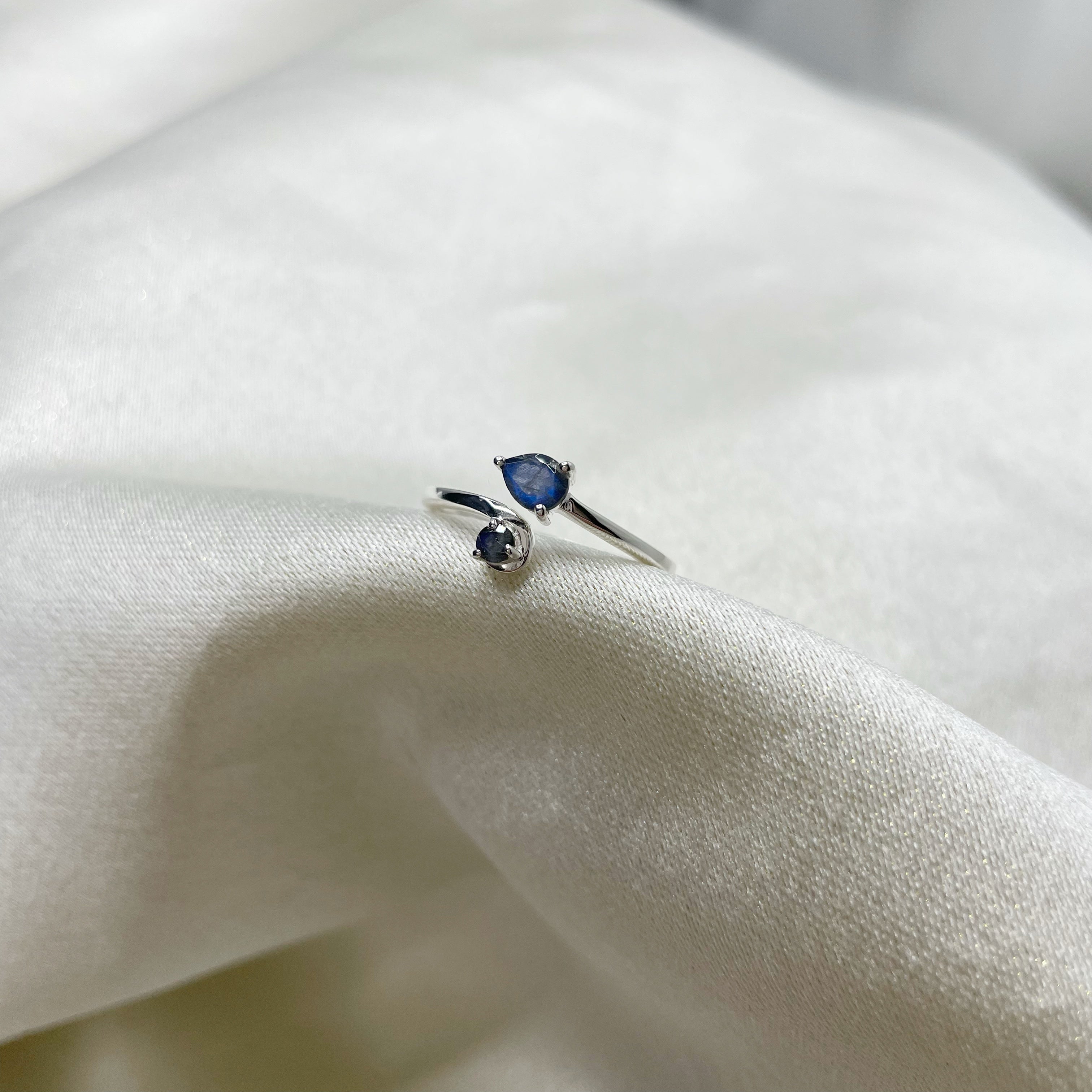 Anello Intreccio Labradorite - Argento 925