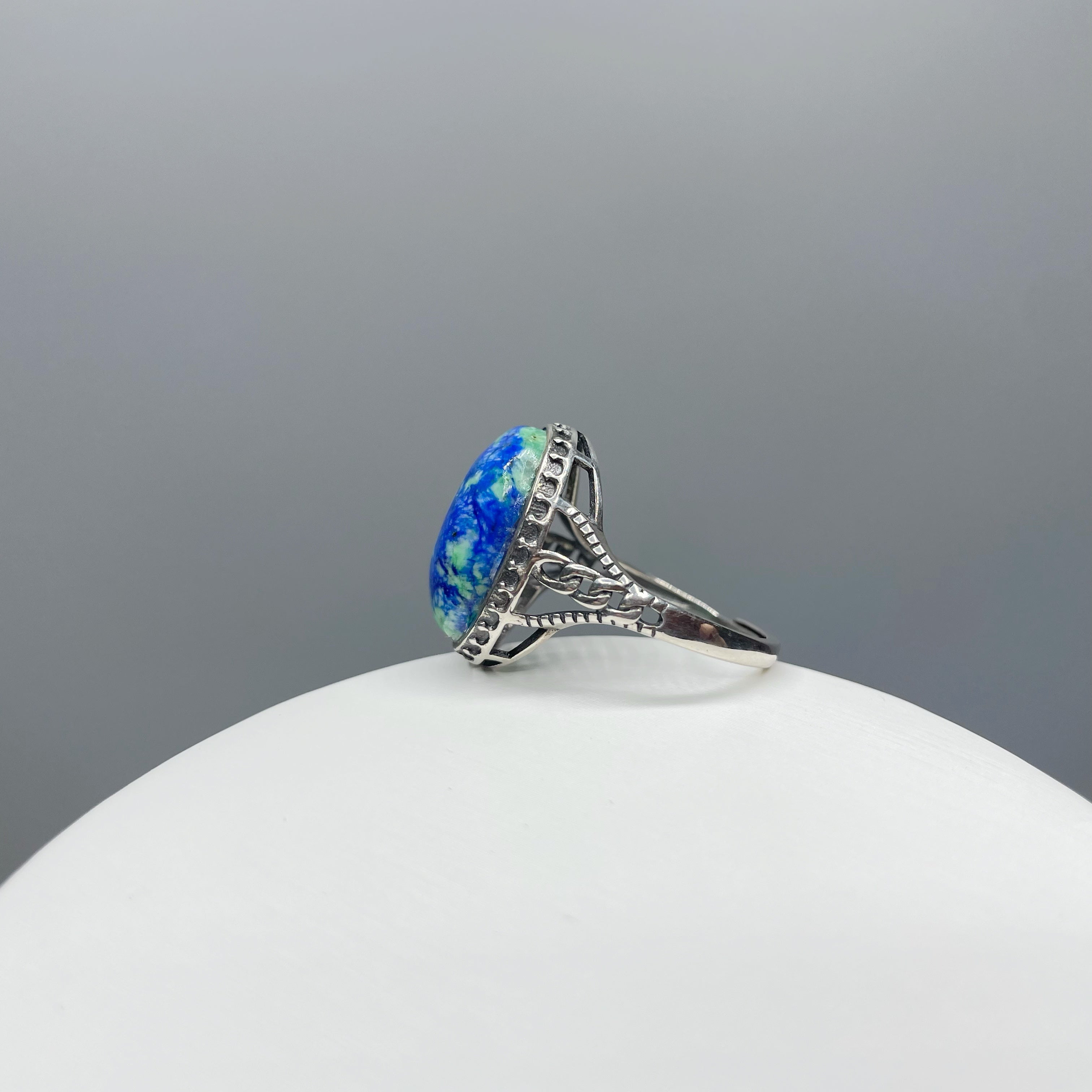 Anello Turchese Naturale e Lapislazzuli - Argento 925