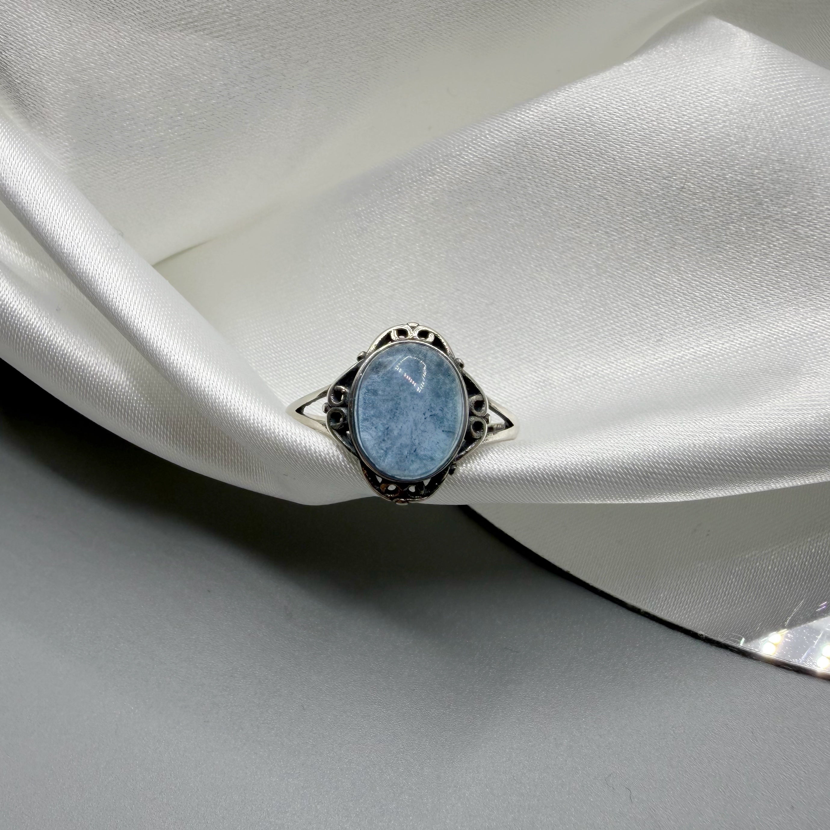 Anello Diadema Acquamarina e Argento 925