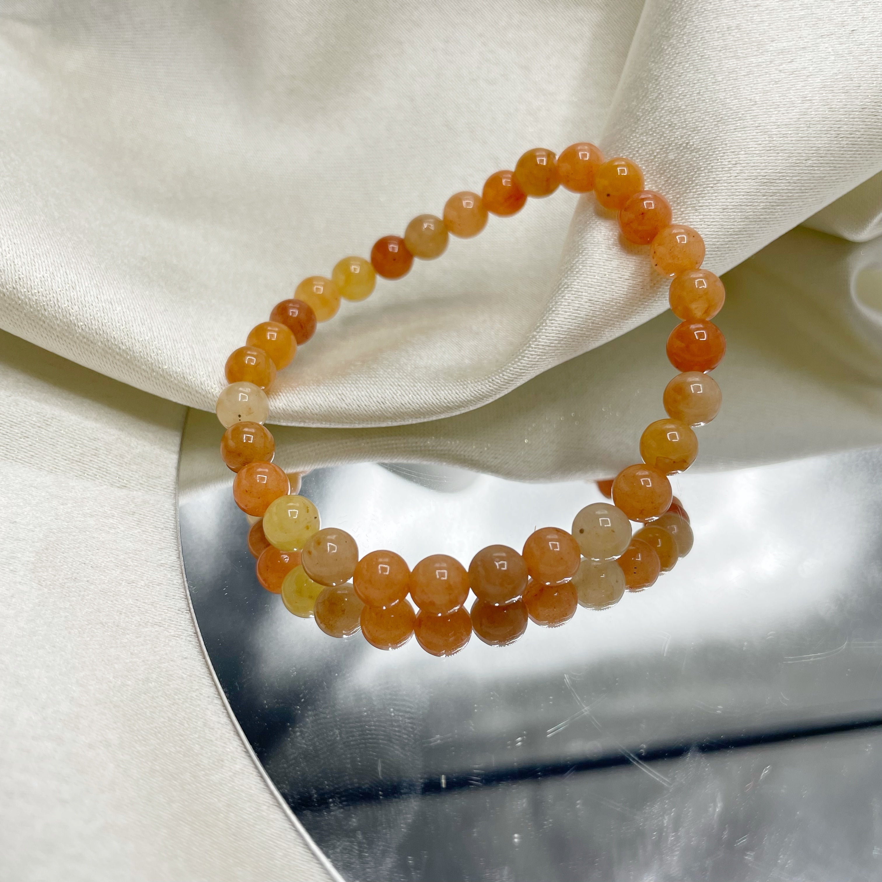 Bracciale Avventurina Arancio - elastico