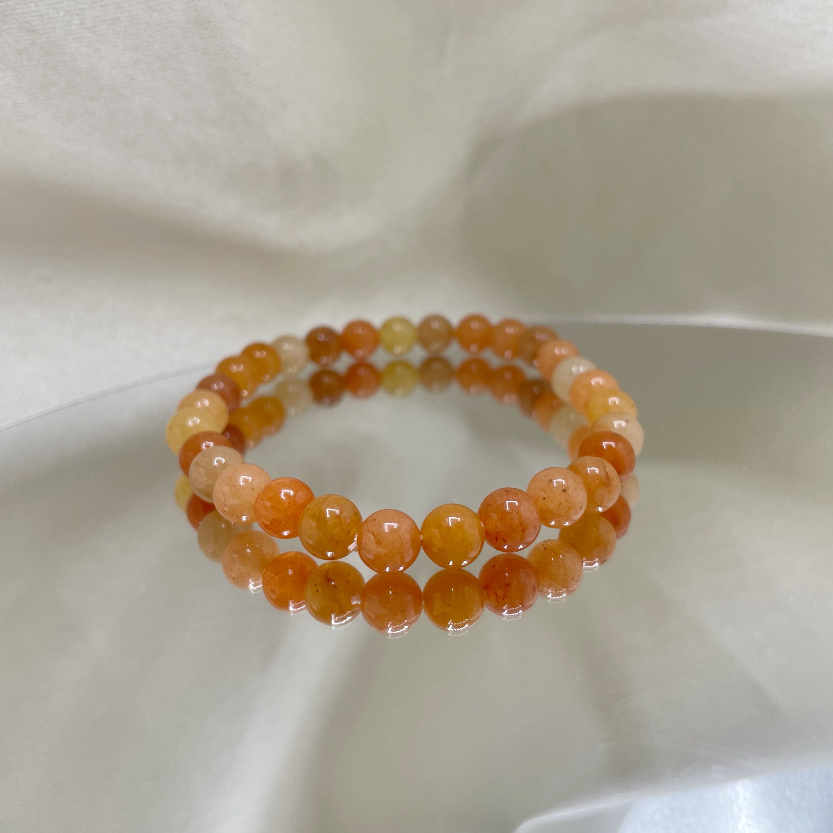 Bracciale Avventurina Arancio - elastico