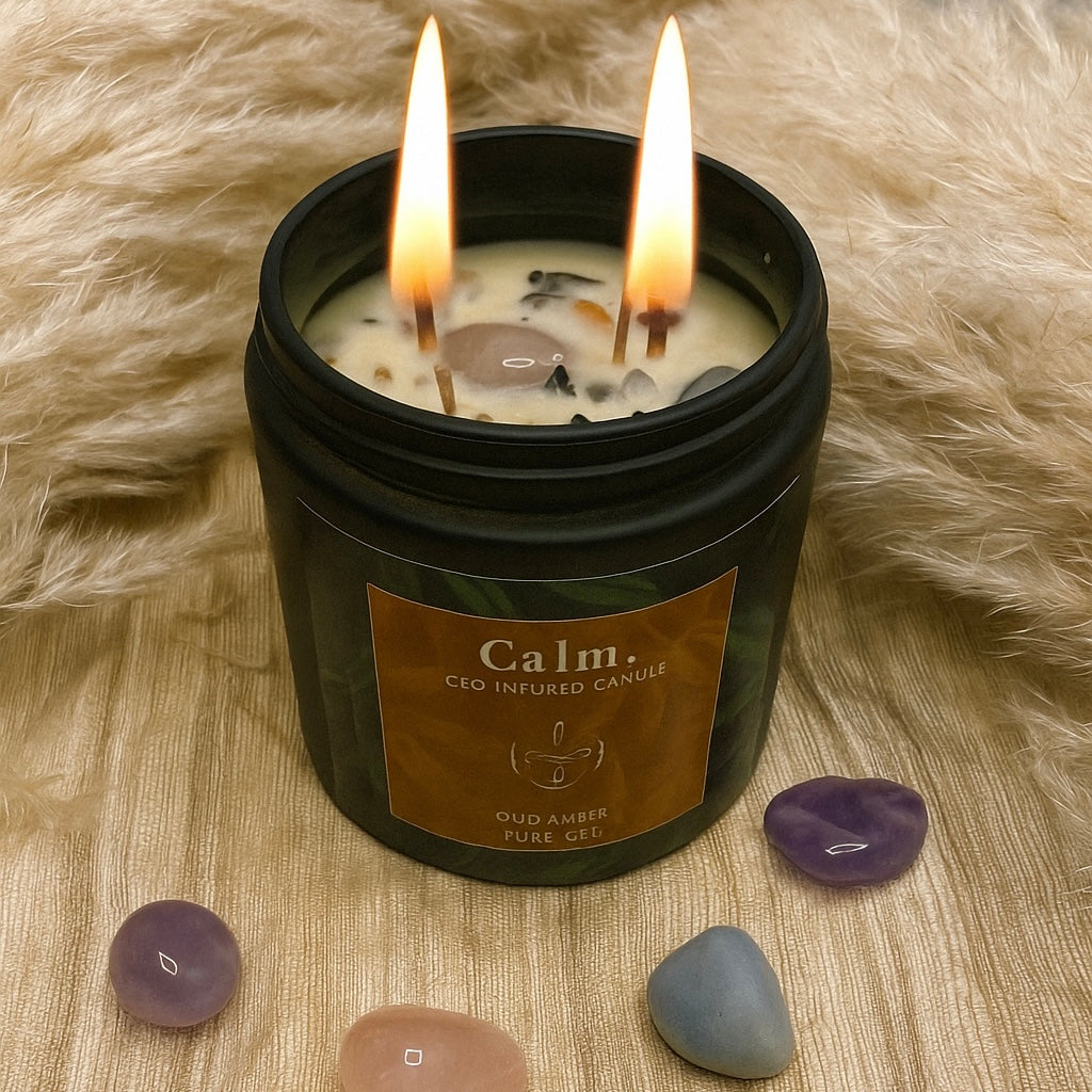 Candela CALM - cristalli e aroma per la Calma