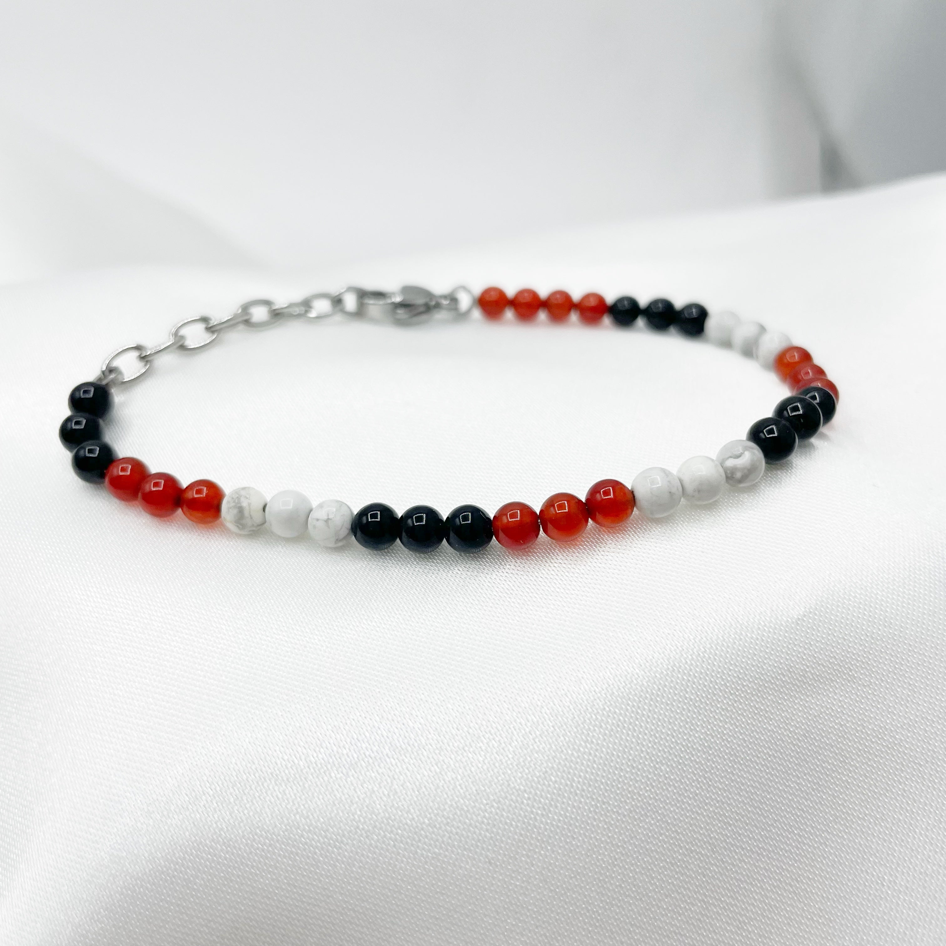 Bracciale Scorpione - Tormalina, Corniola, Howlite