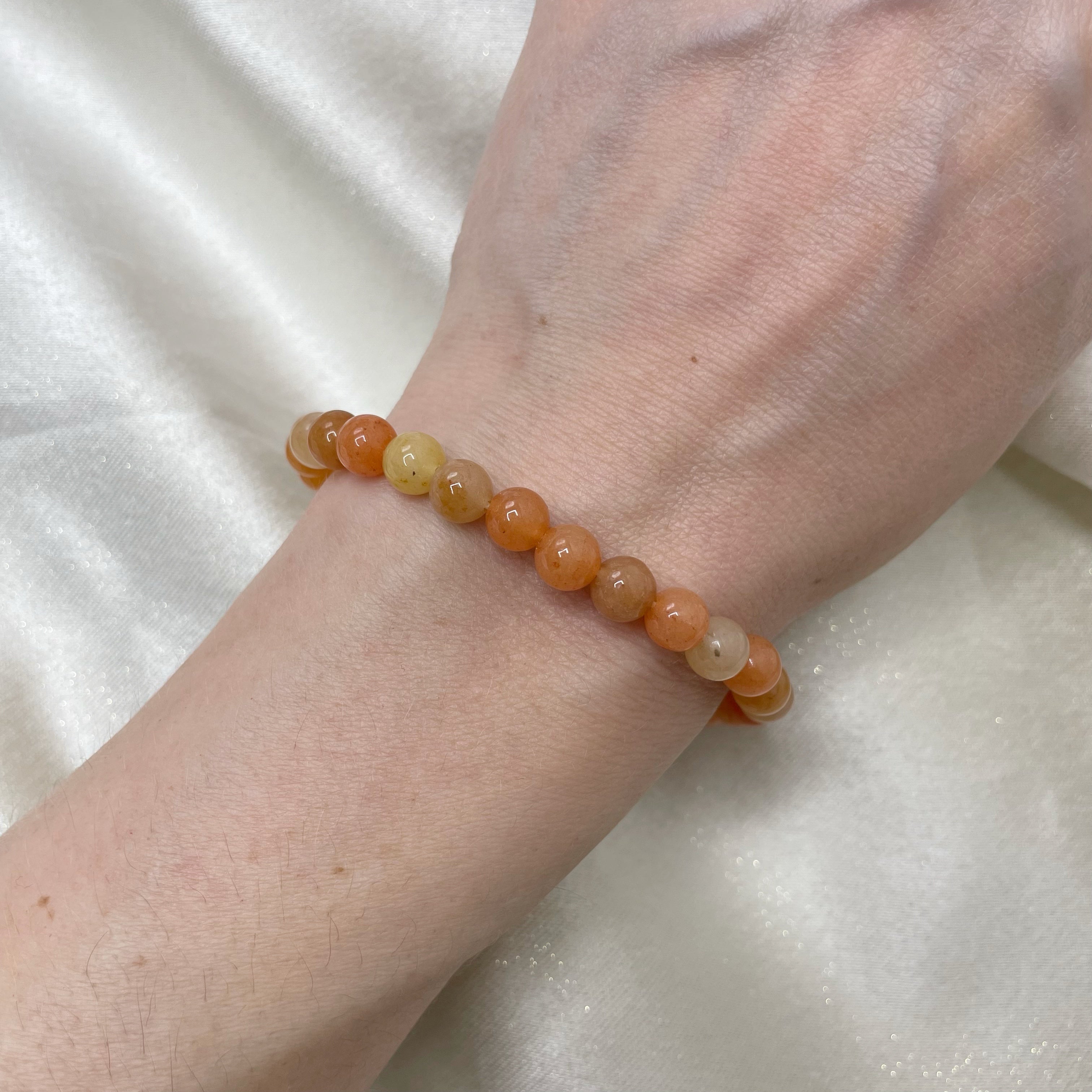 Bracciale Avventurina Arancio - elastico