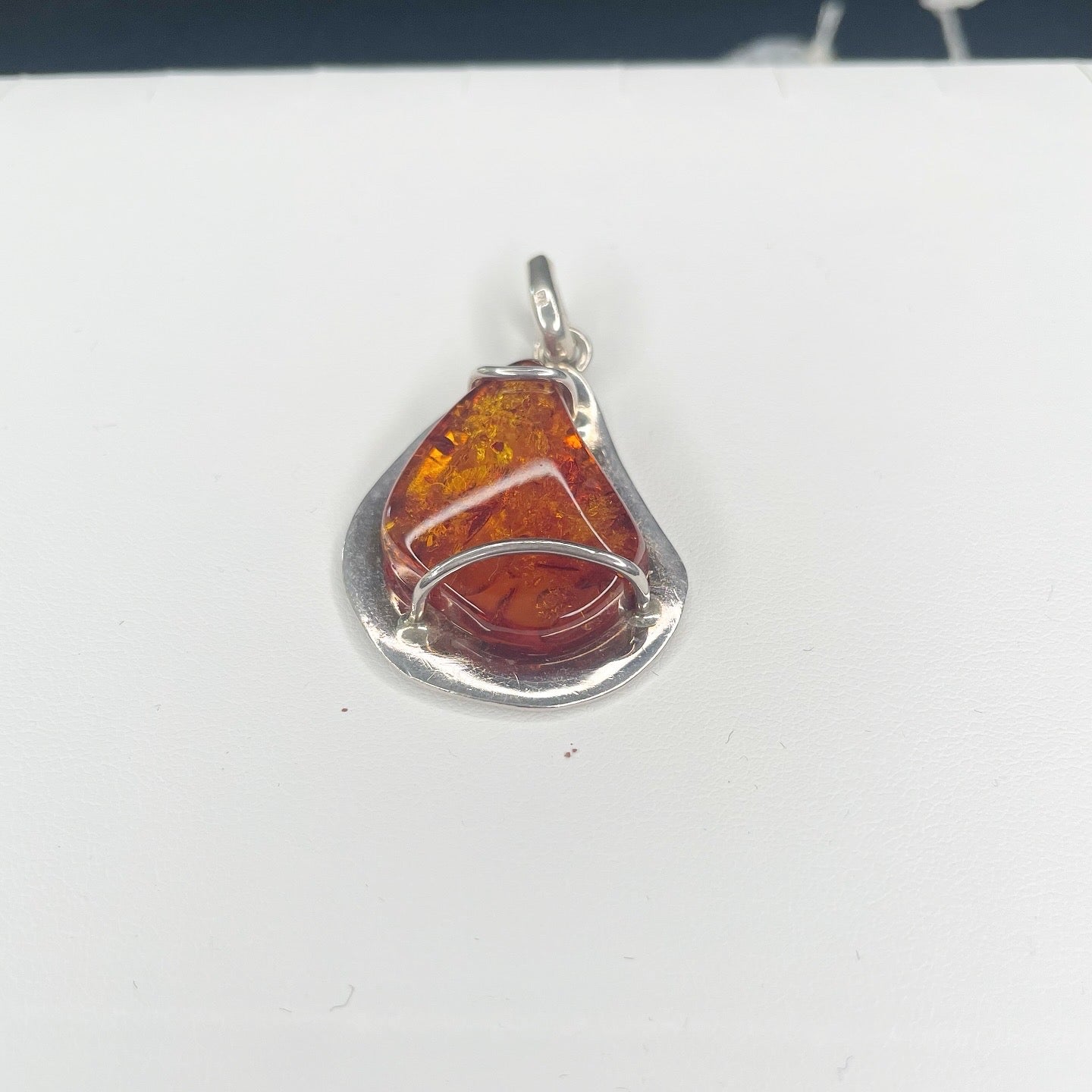 Ciondolo Ambra e Argento 925 (senza catena)