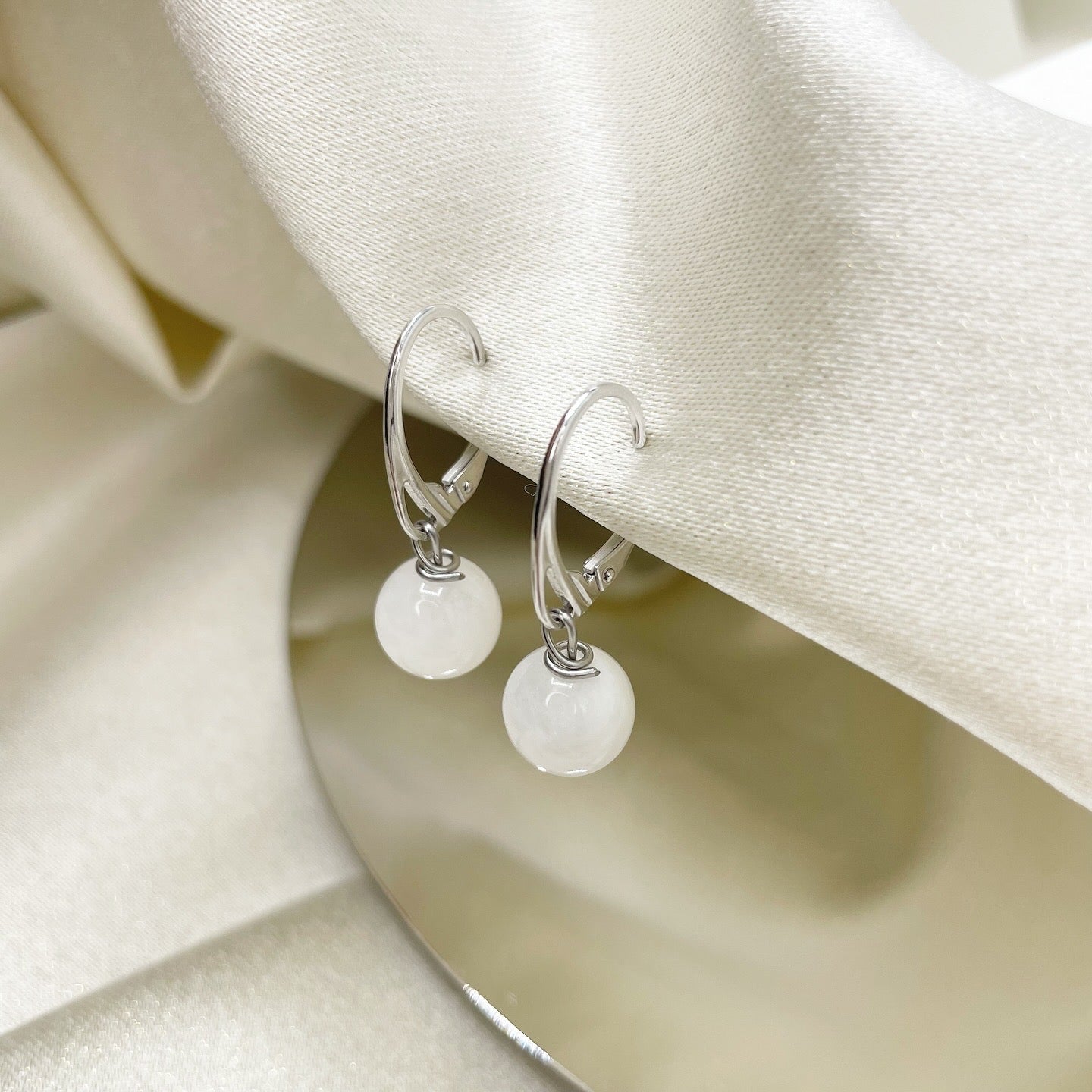 ORECCHINI etnici con pietra in argento 925 - PETALD ORECCHINI etnici con pietra in argento 925 - PETALD