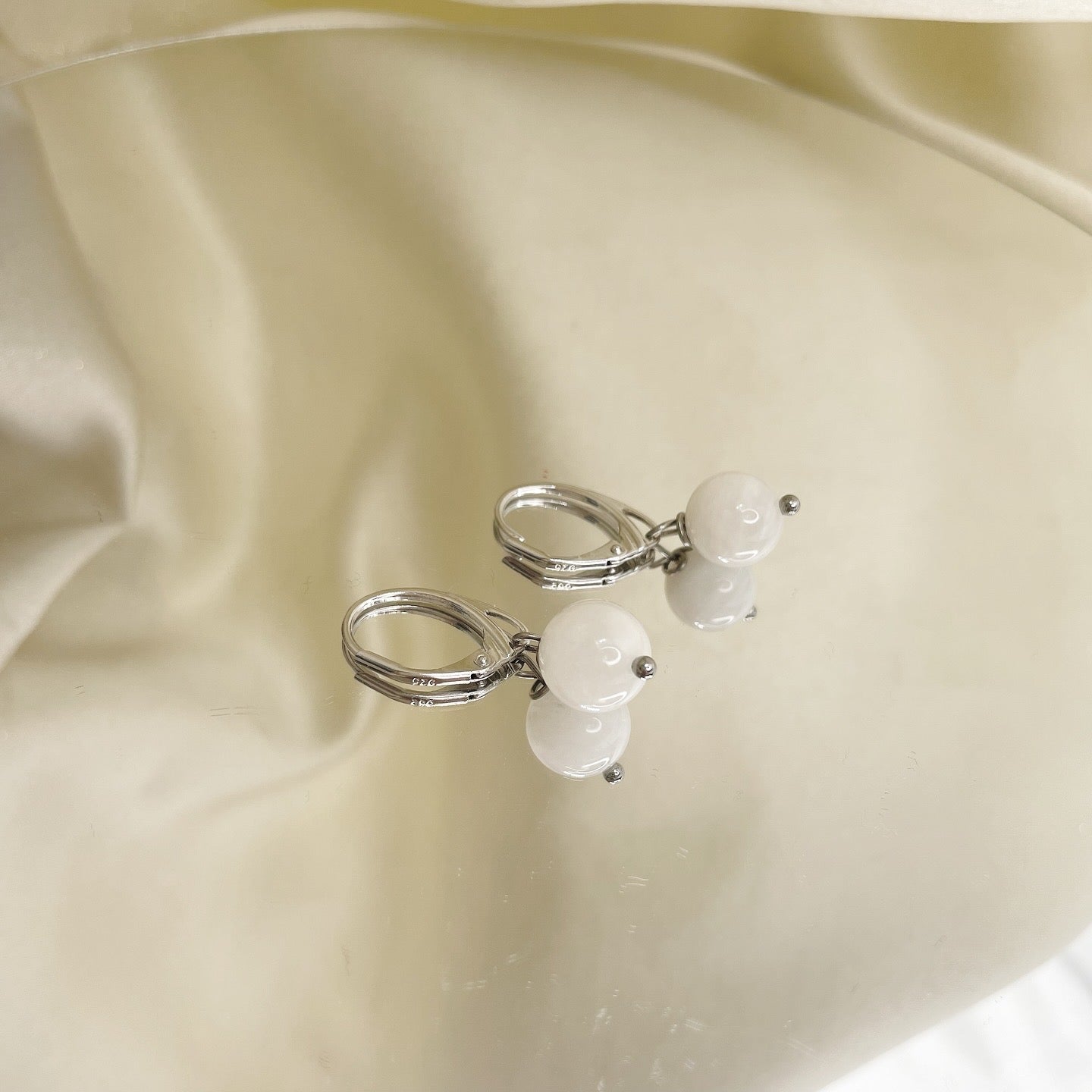 Orecchini Atlas - Labradorite Bianca