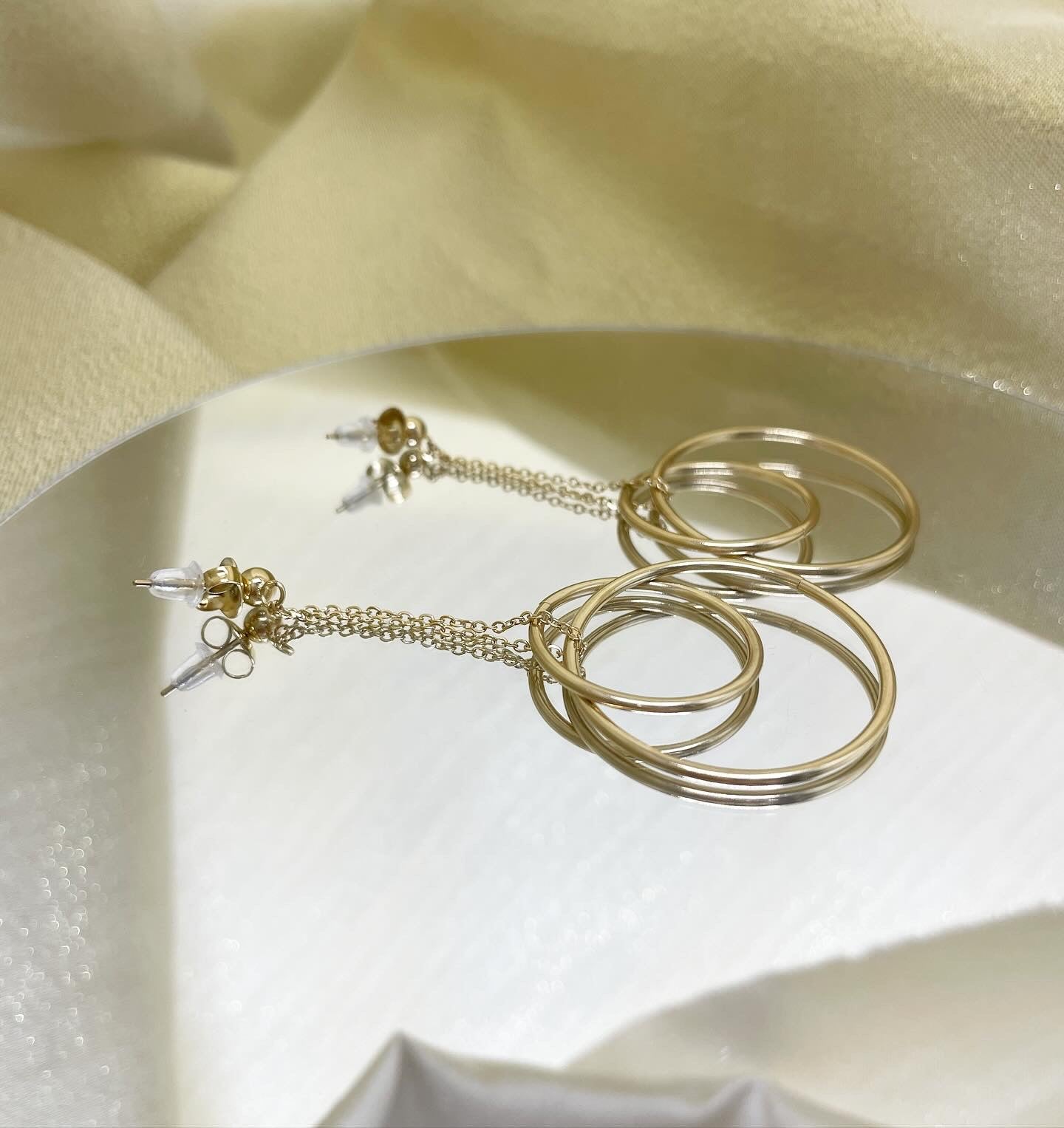 Orecchini Double Dream - Acciaio inossidabile Gold