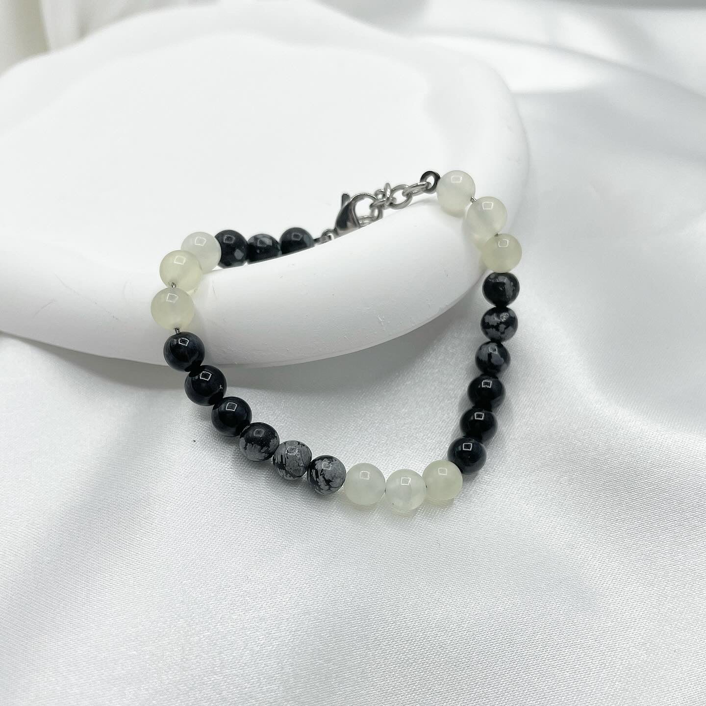 Bracciale Wellness - Giada, Ossidiana, Occhio di Falco