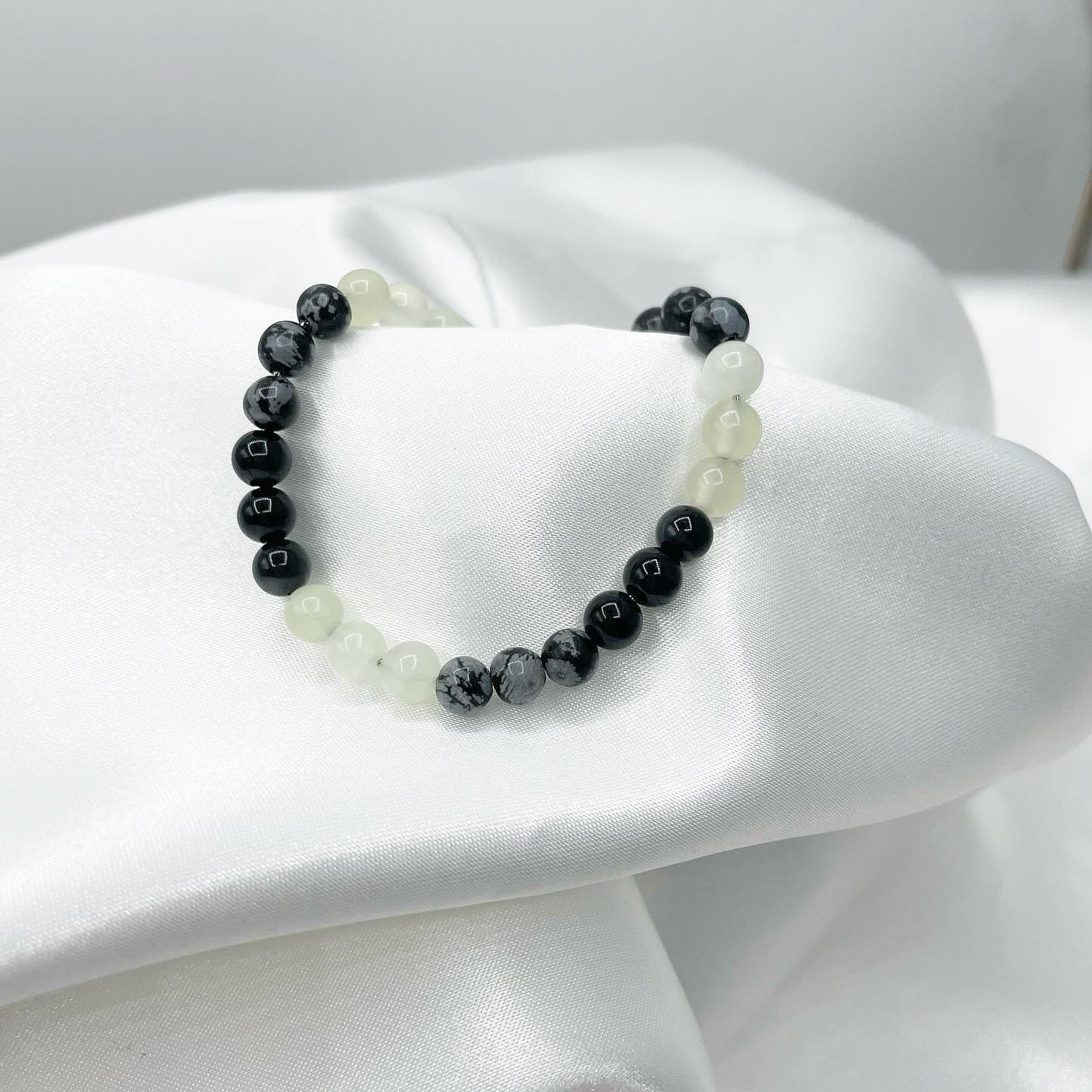 Bracciale Wellness - Giada, Ossidiana, Occhio di Falco