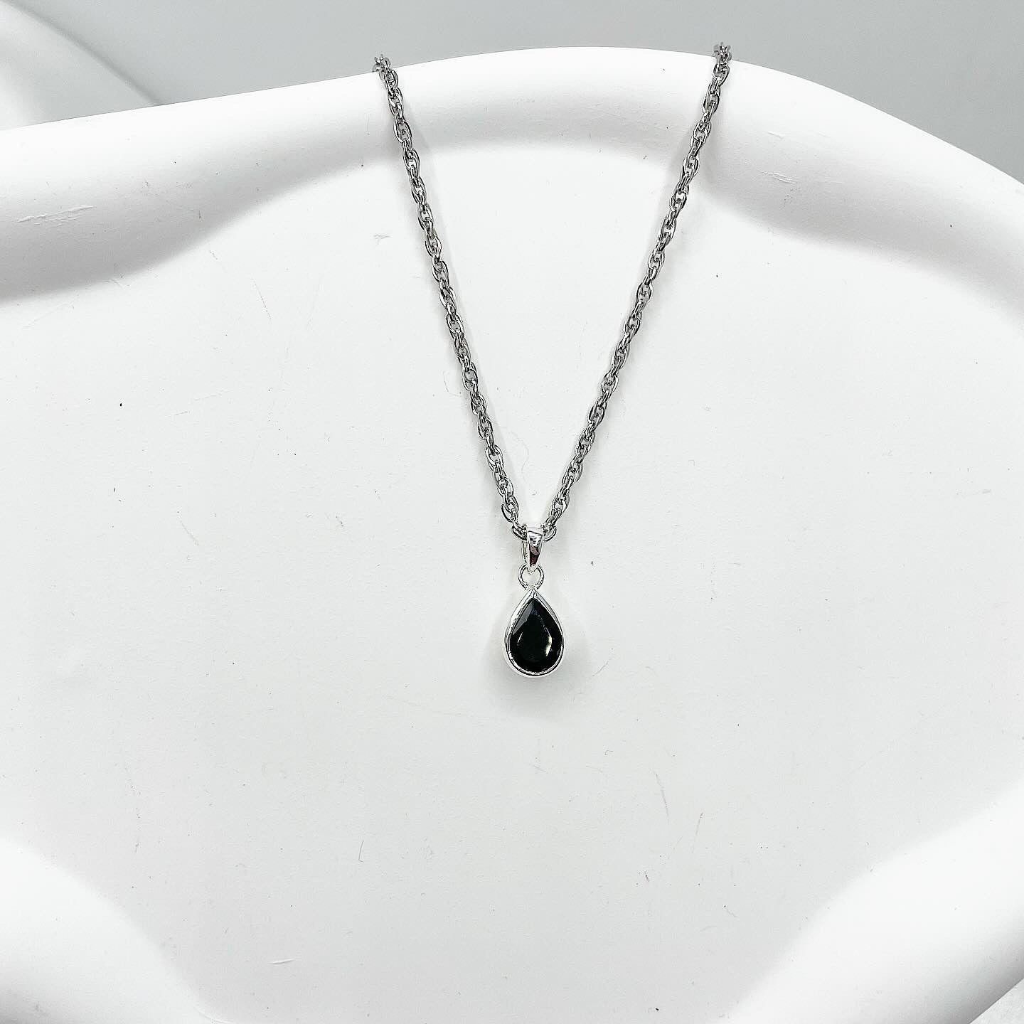 Ciondolo Goccia Tormalina Nera