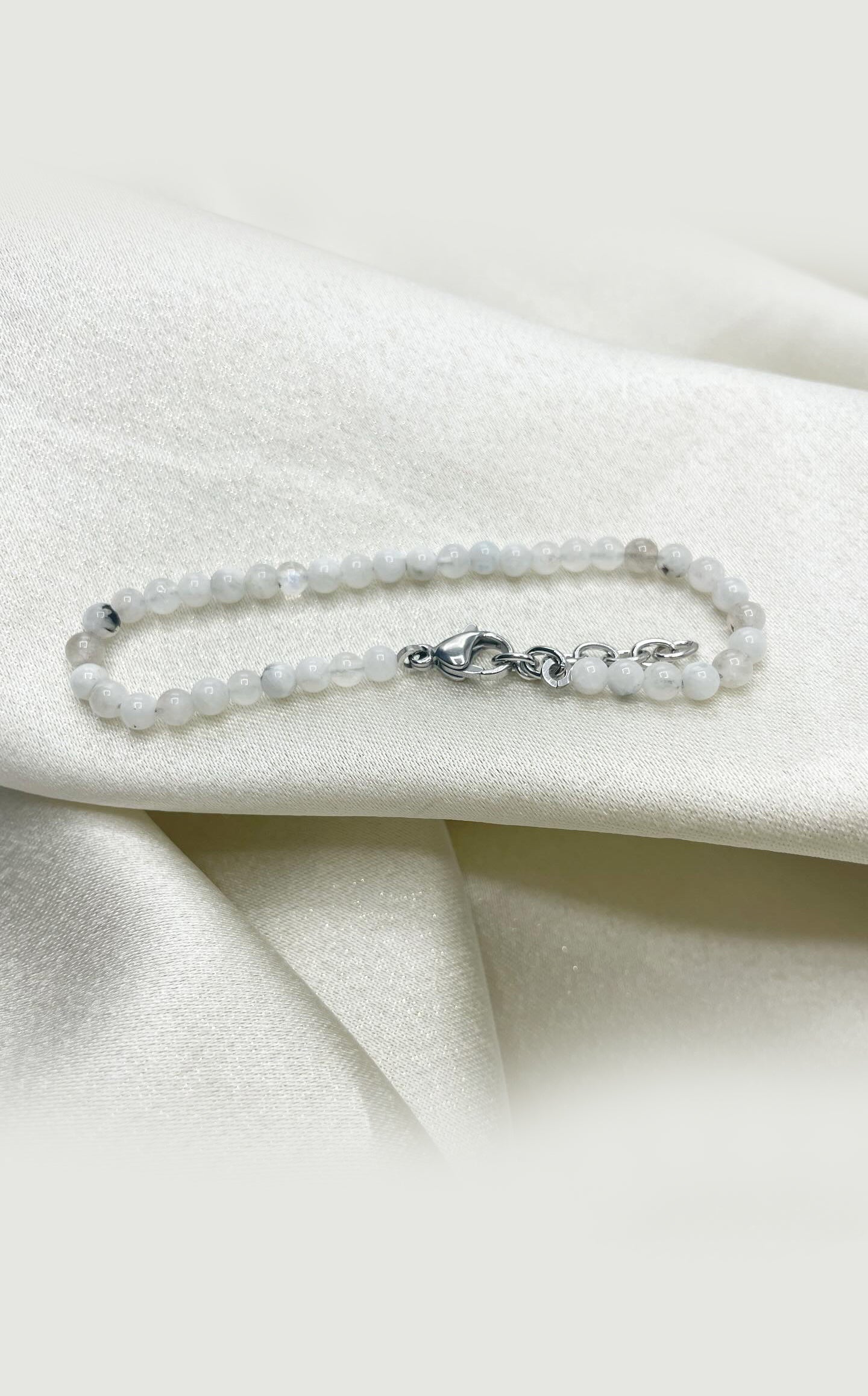 Braccialetto Labradorite Bianca - sottile