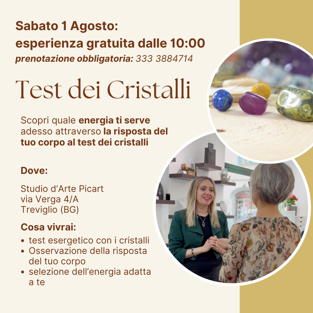 Prenotazione "Test dei Cristalli 1 Agosto" - GRATIS