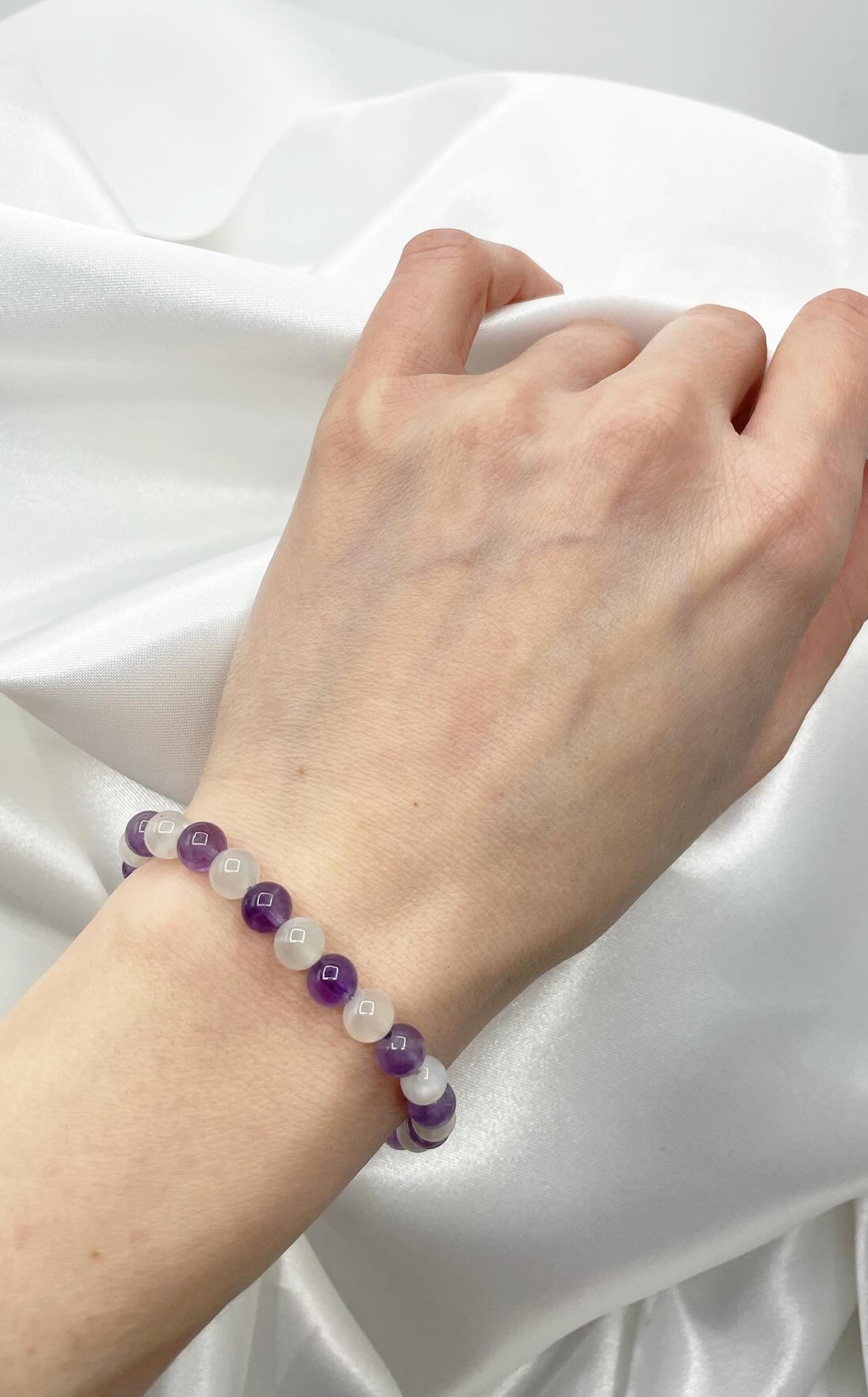 Bracciale Magnetic Energy - Ametista e Labradorite Bianca
