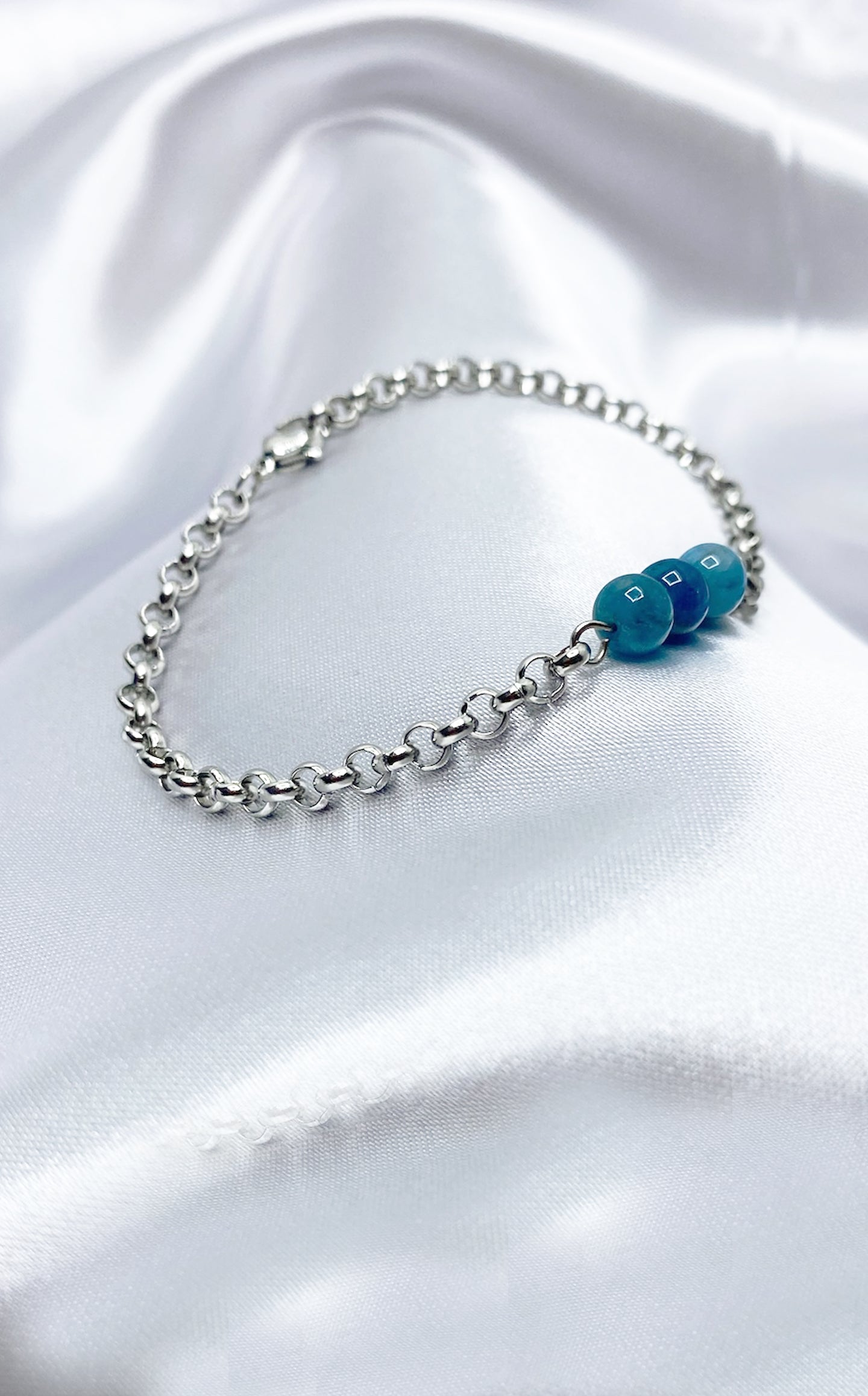 Bracciale personalizzato 3 pietre in acciaio inossidabile