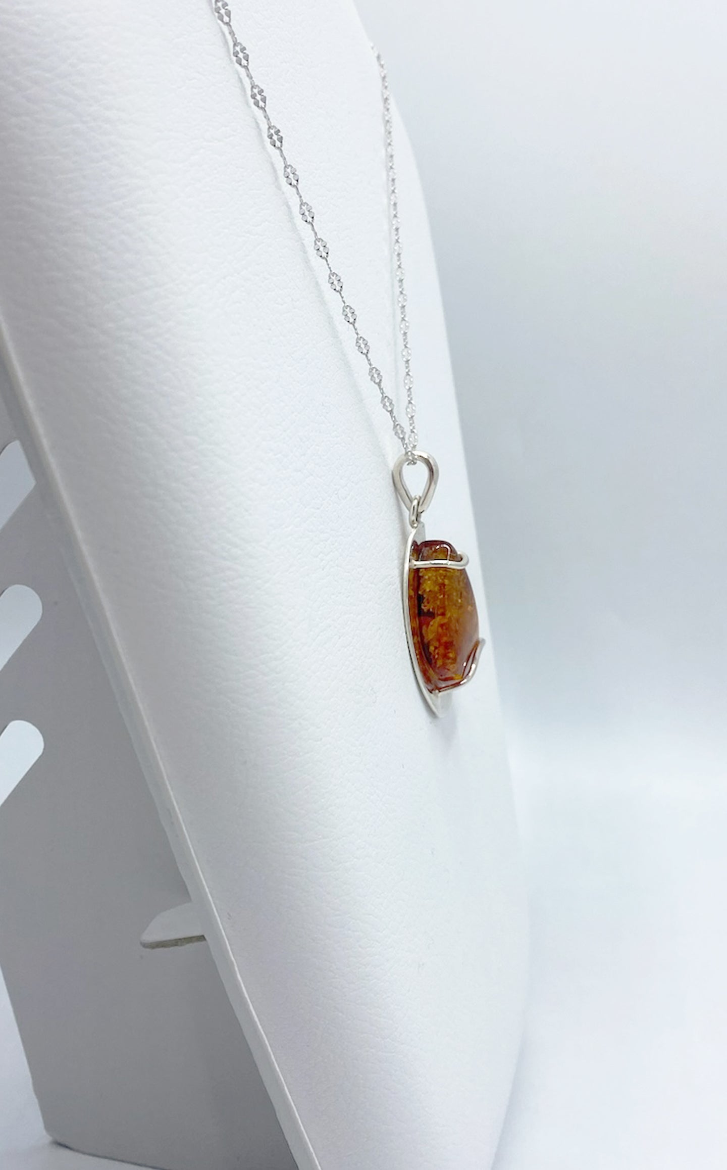 Ciondolo Ambra e Argento 925 (senza catena)