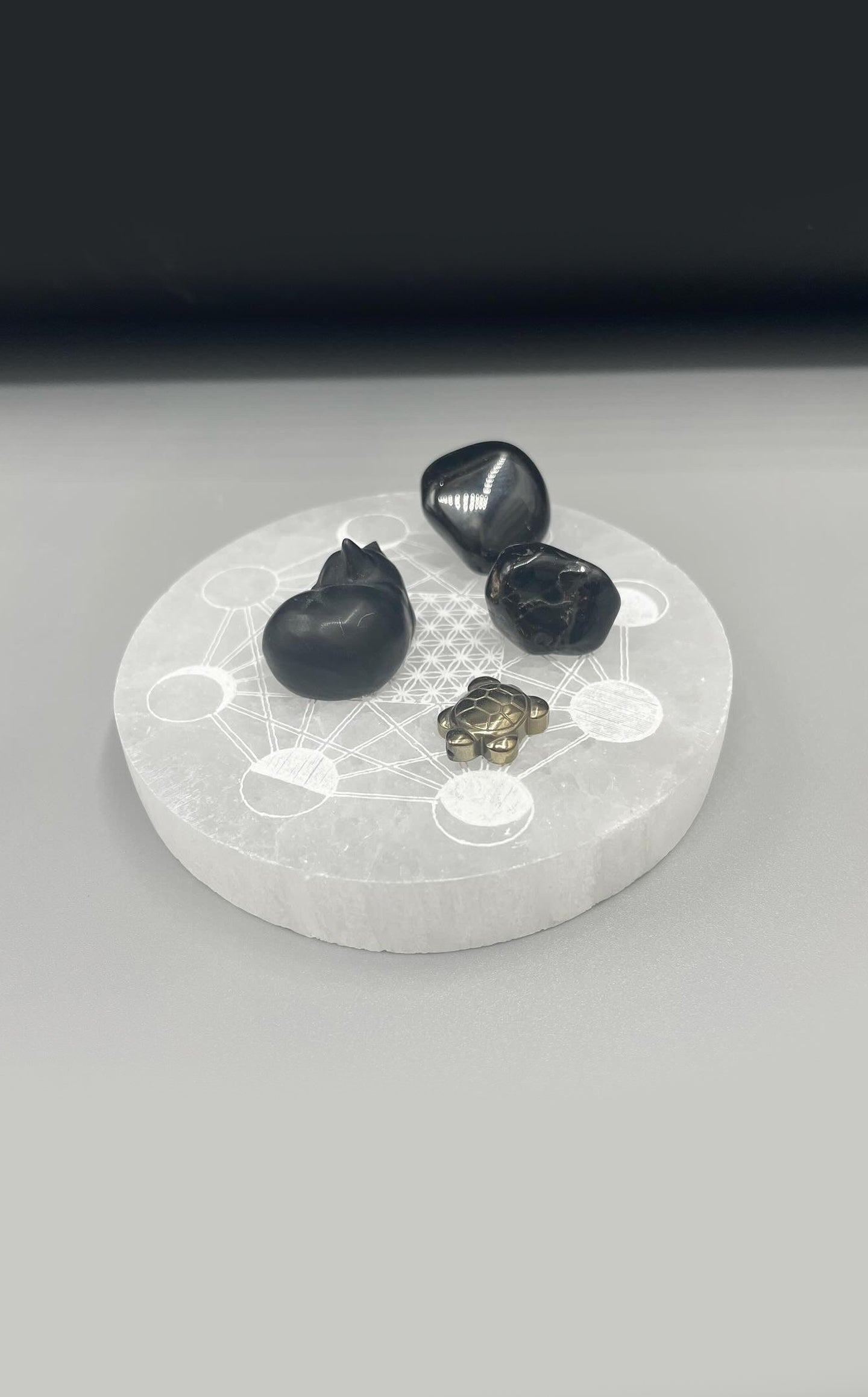 Piattino Selenite - Fasi Lunari