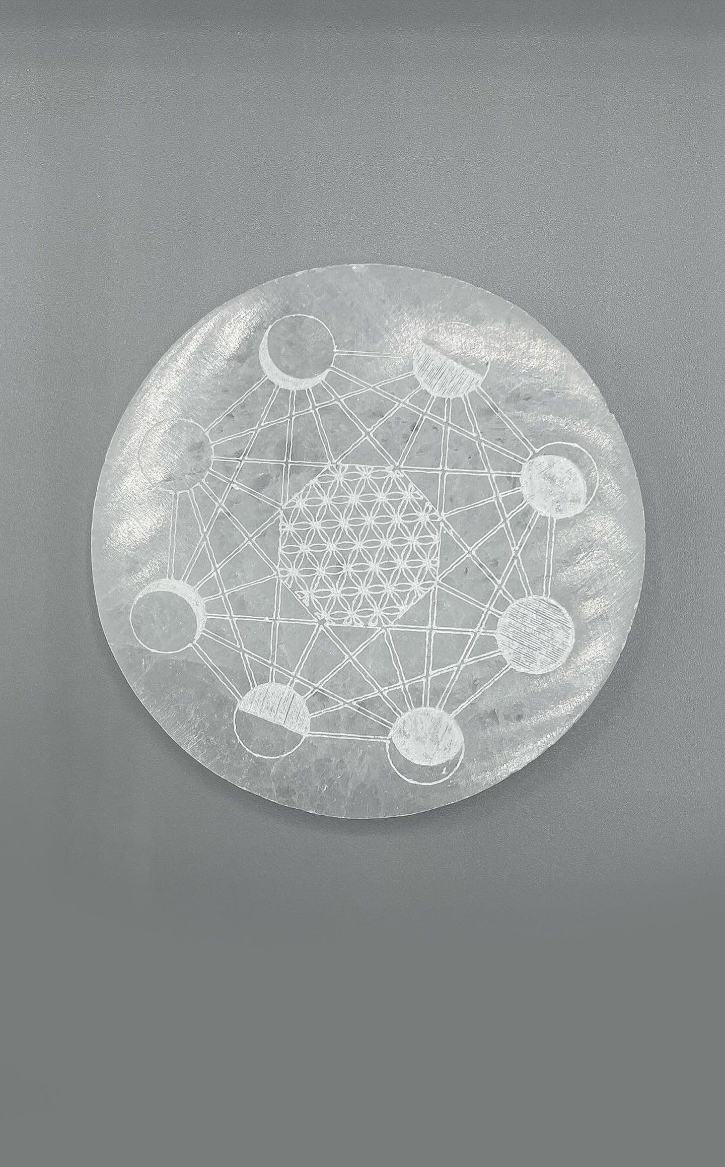 Piattino Selenite - Fasi Lunari