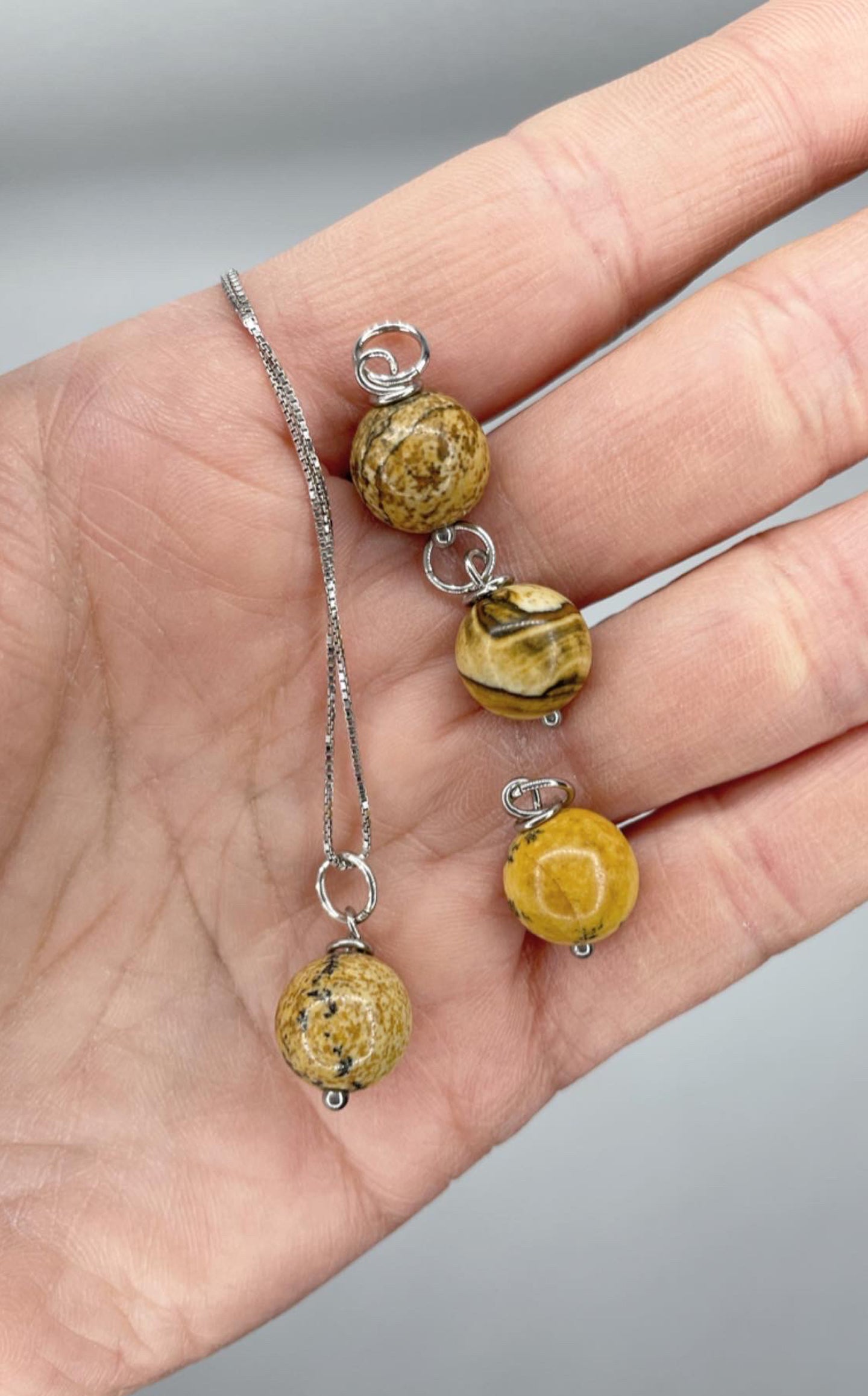 Ciondolo Atlas - Pietra Paesina con Catenina