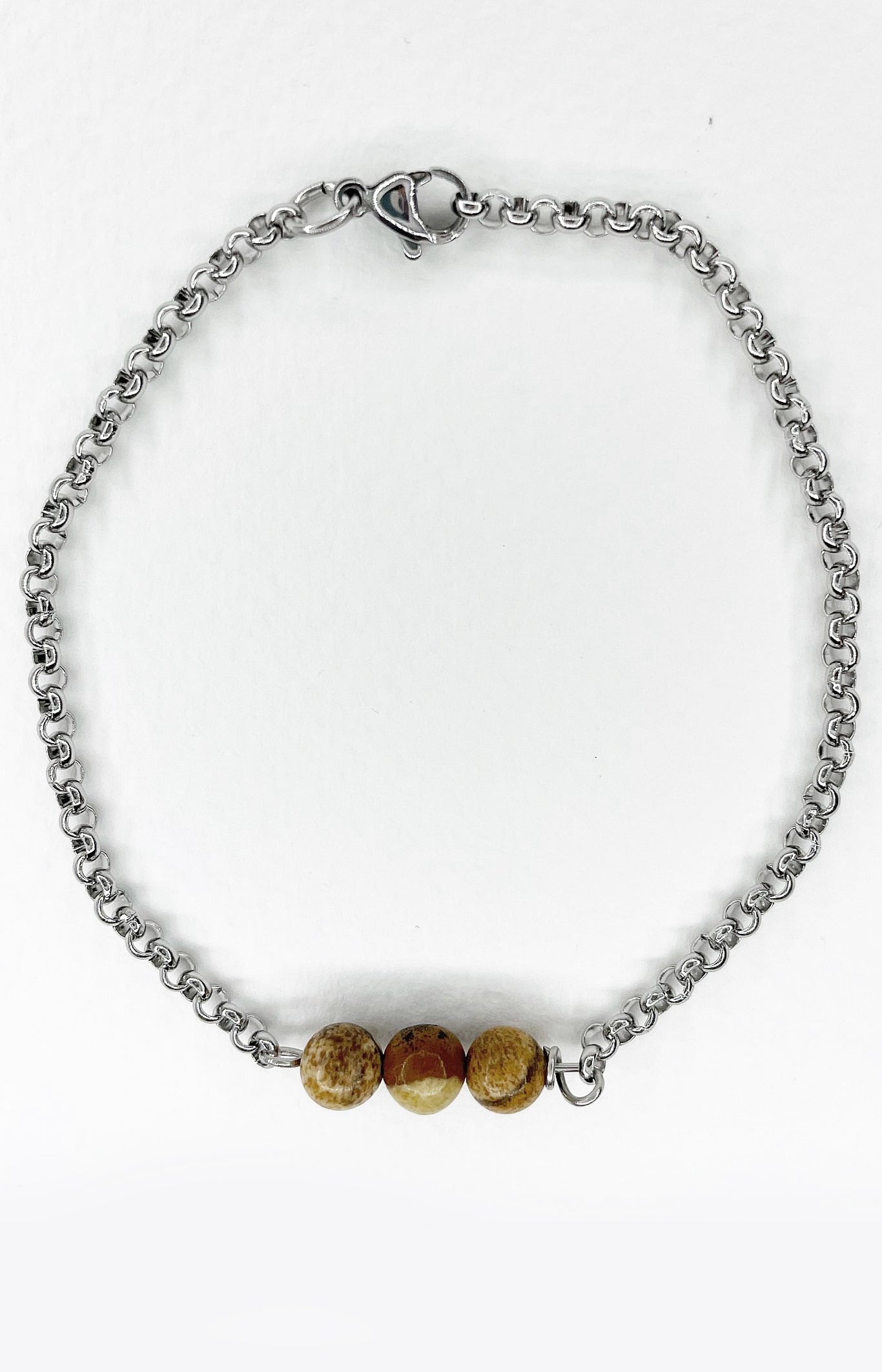 Bracciale Infinity - Pietra Paesina e Acciaio Inossidabile