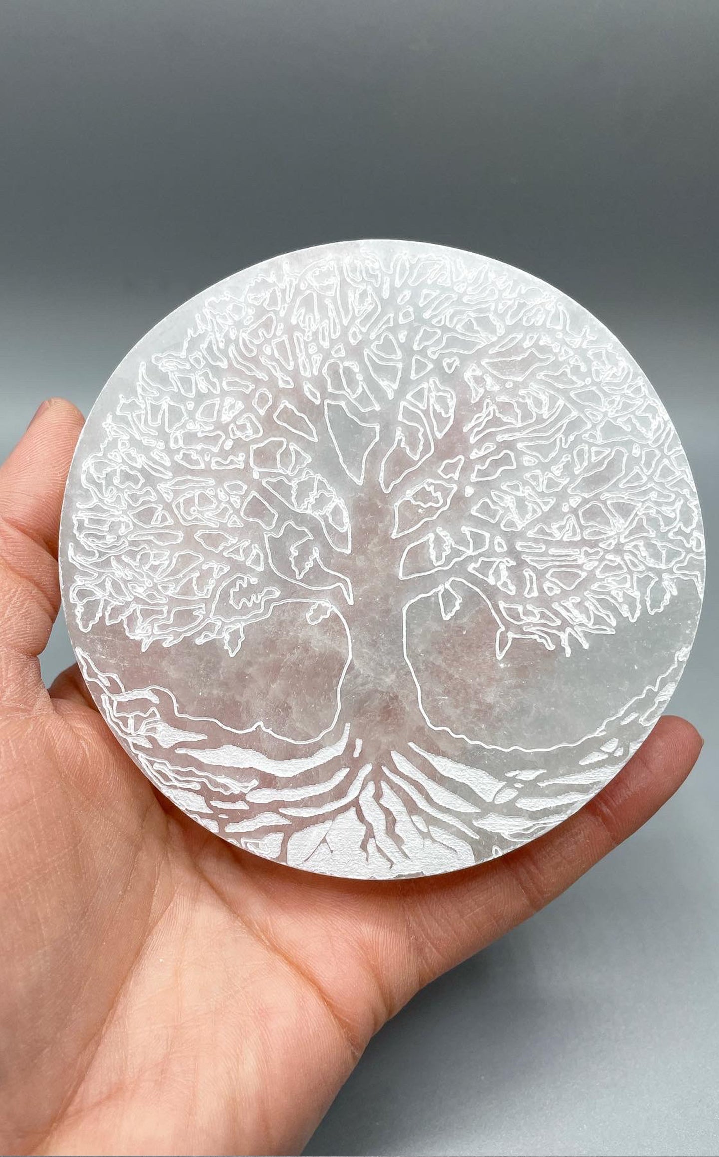 Piattino Selenite - Albero della Vita