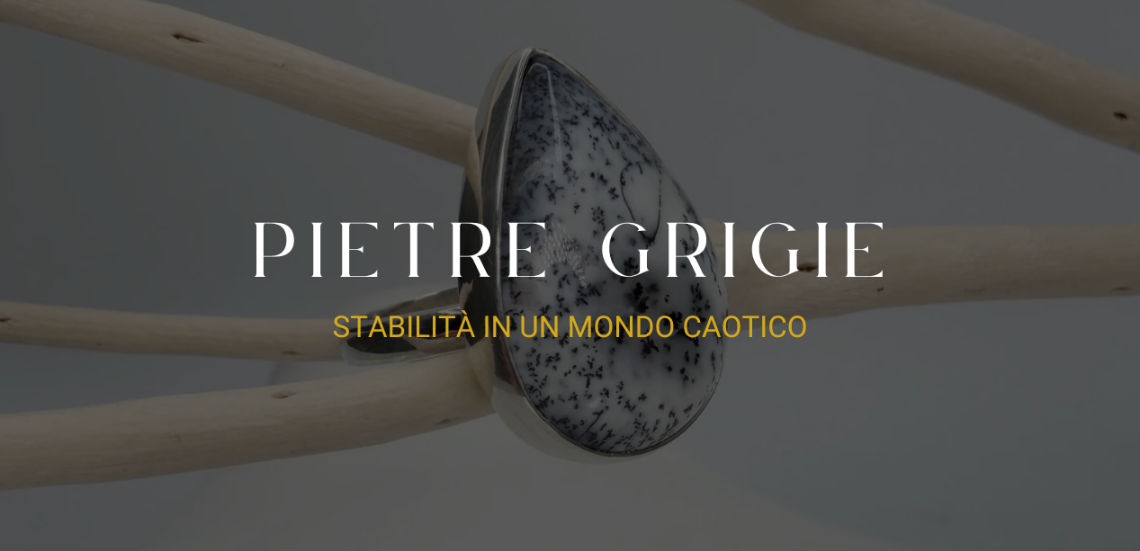 Cristalli e pietre naturali grigie