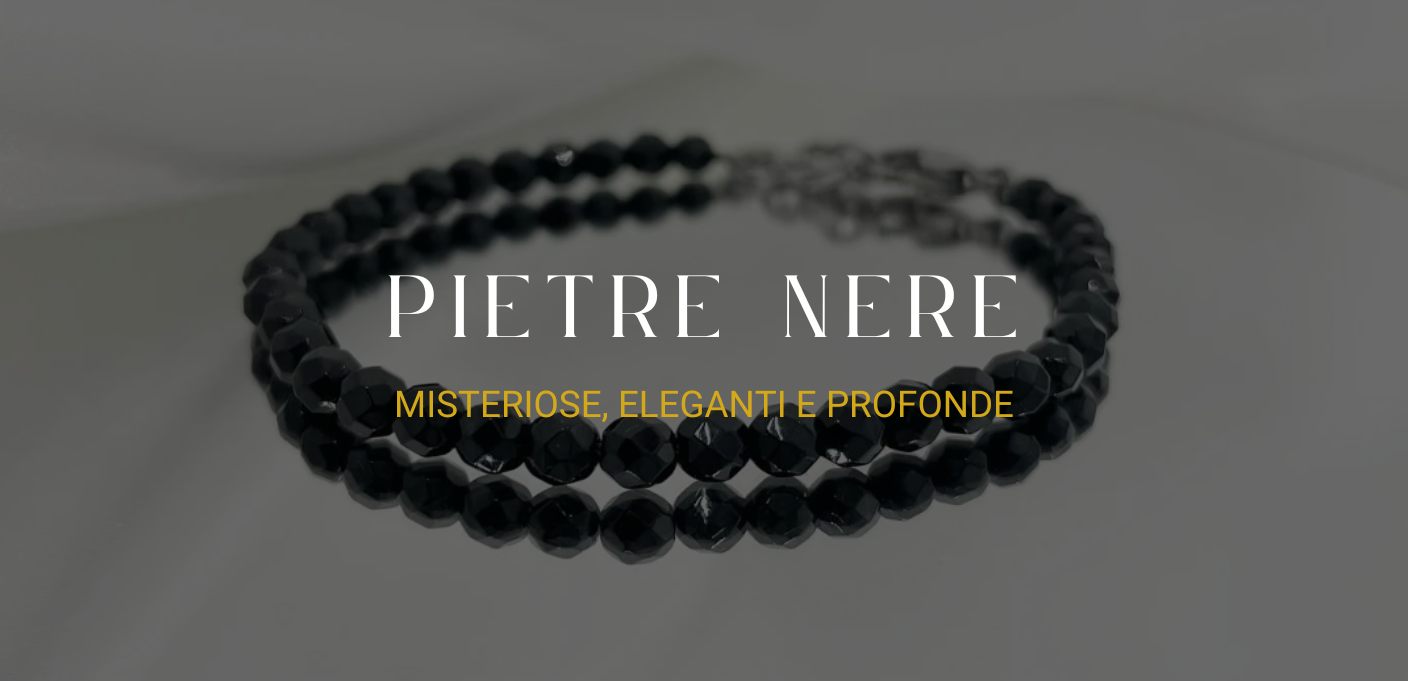 Cristalli e pietre naturali nere
