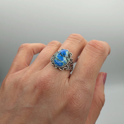 Anello Lapis e Turchese e Argento 925