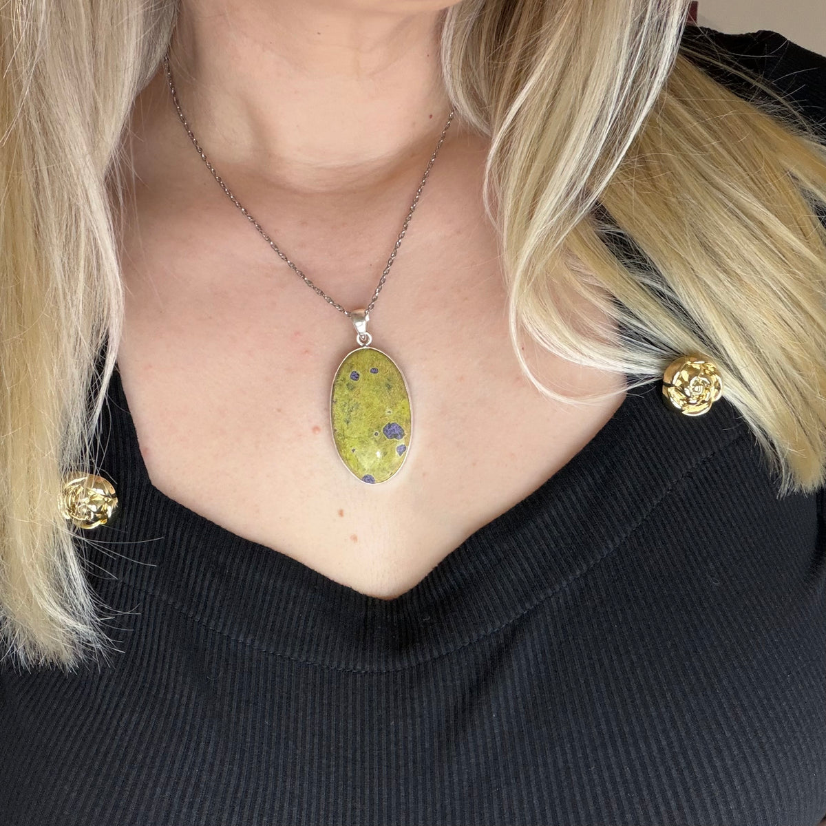 Ciondolo Atlantisite Argento 925 - Ovale grande