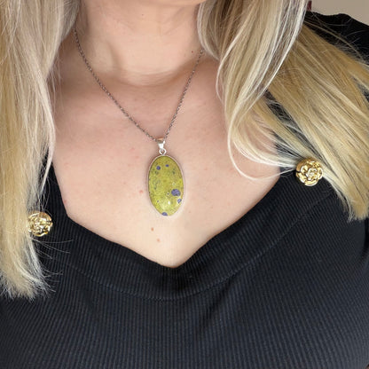 Ciondolo Atlantisite Argento 925 - Ovale grande