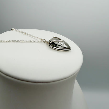 Collana Quarzo Tormalinato a Goccia - Argento 925