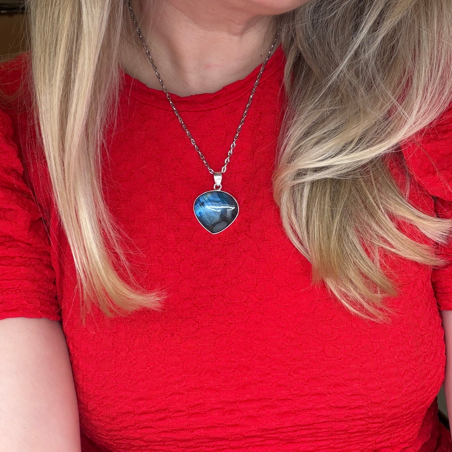 Ciondolo Labradorite Blu - Argento 925