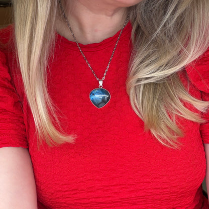 Ciondolo Labradorite Blu - Argento 925