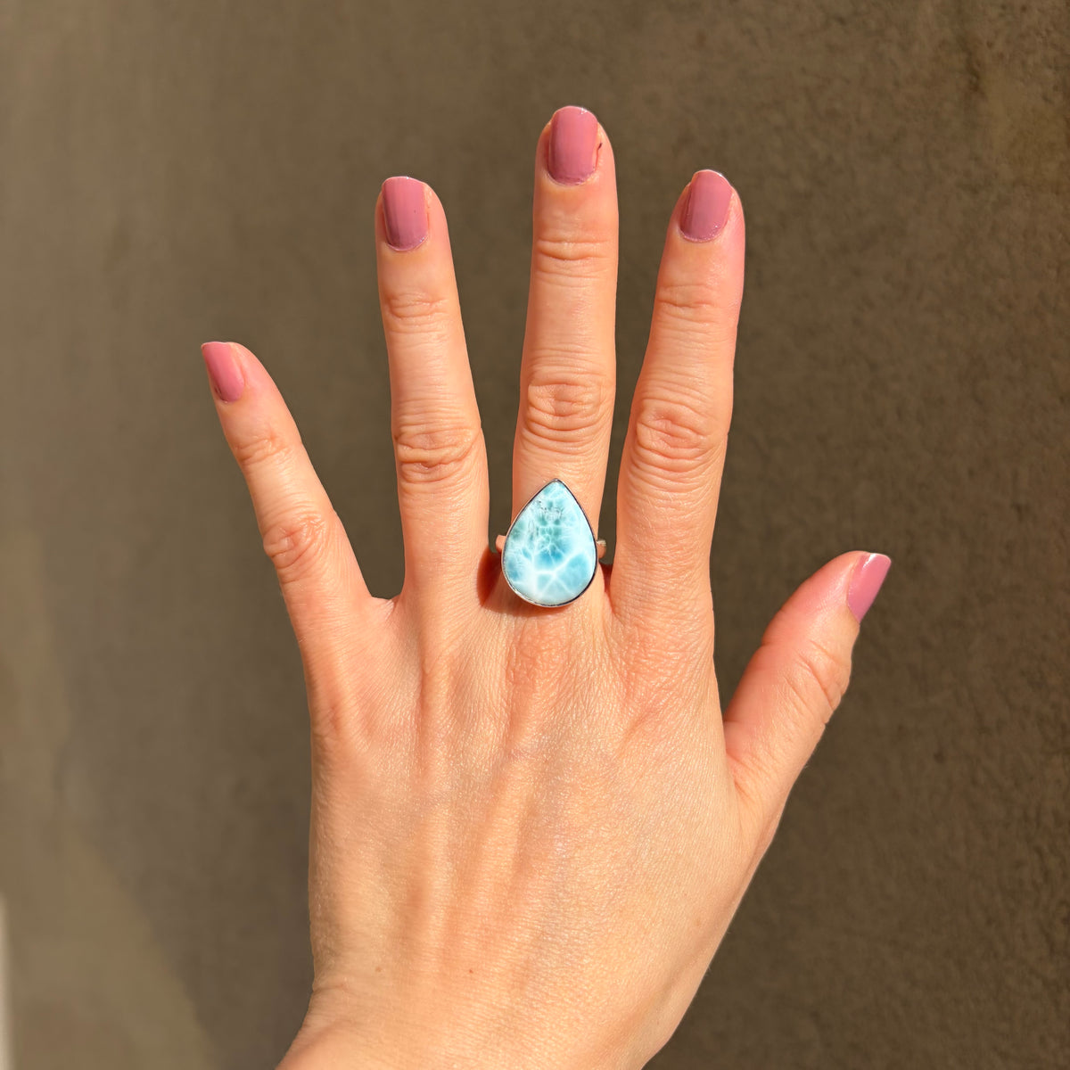 Anello Larimar Argento 925 - a Goccia