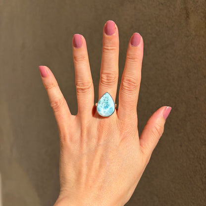 Anello Larimar Argento 925 - a Goccia