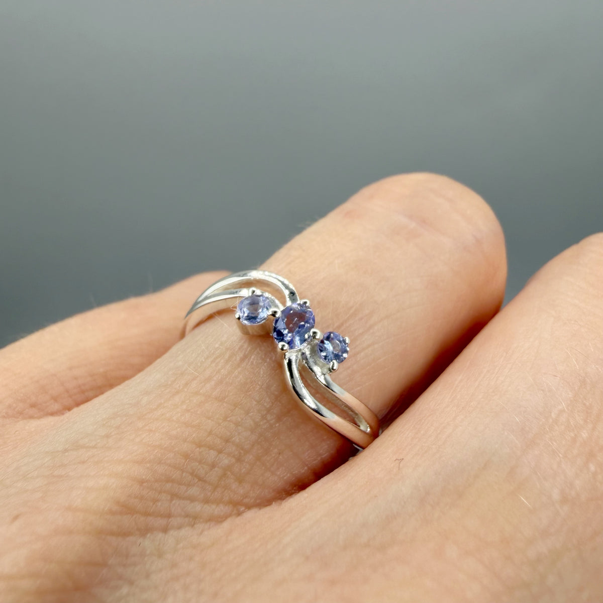 Anello Tanzanite Trilogy | Argento 925 - NON REGOLABILE