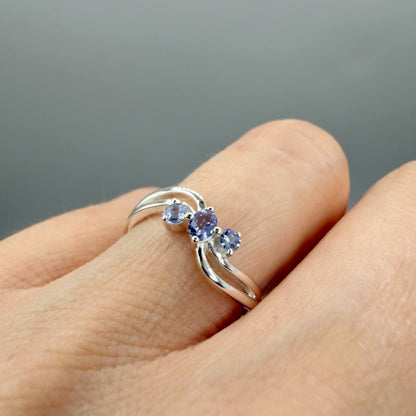 Anello Tanzanite Trilogy | Argento 925 - NON REGOLABILE