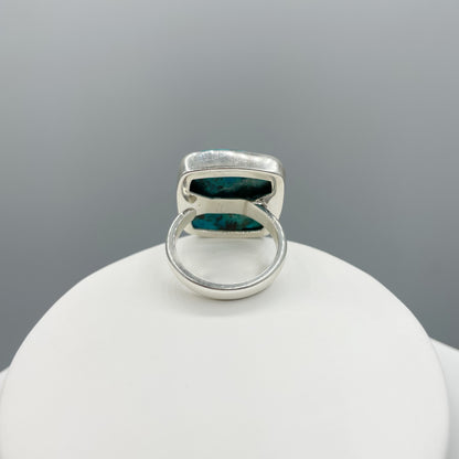 Anello Shattuckite e Argento 925 - Quadrato