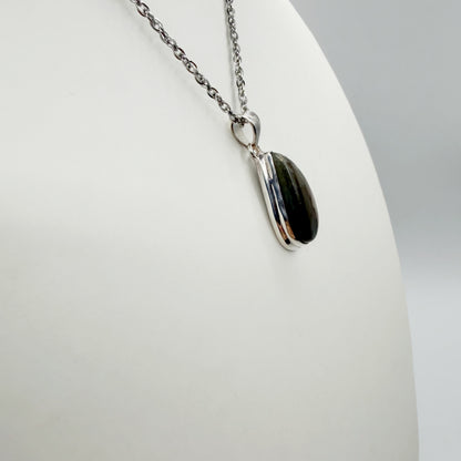 Ciondolo Labradorite Viola - Argento 925 a goccia
