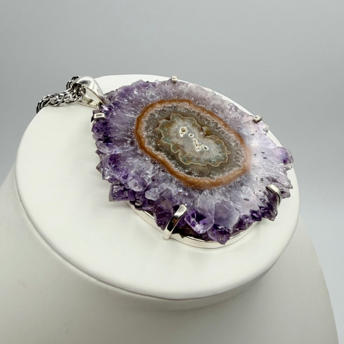 Ciondolo Fiore di Ametista - Argento 925 - Gande